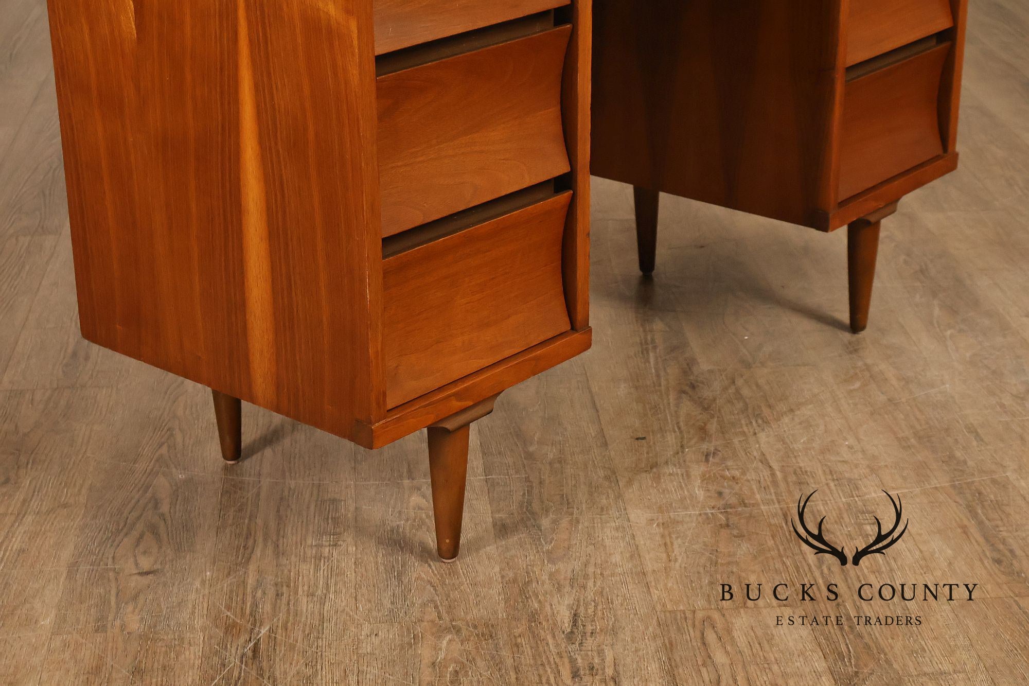 Johnson Carper Mid Century Modern Walnut Desk