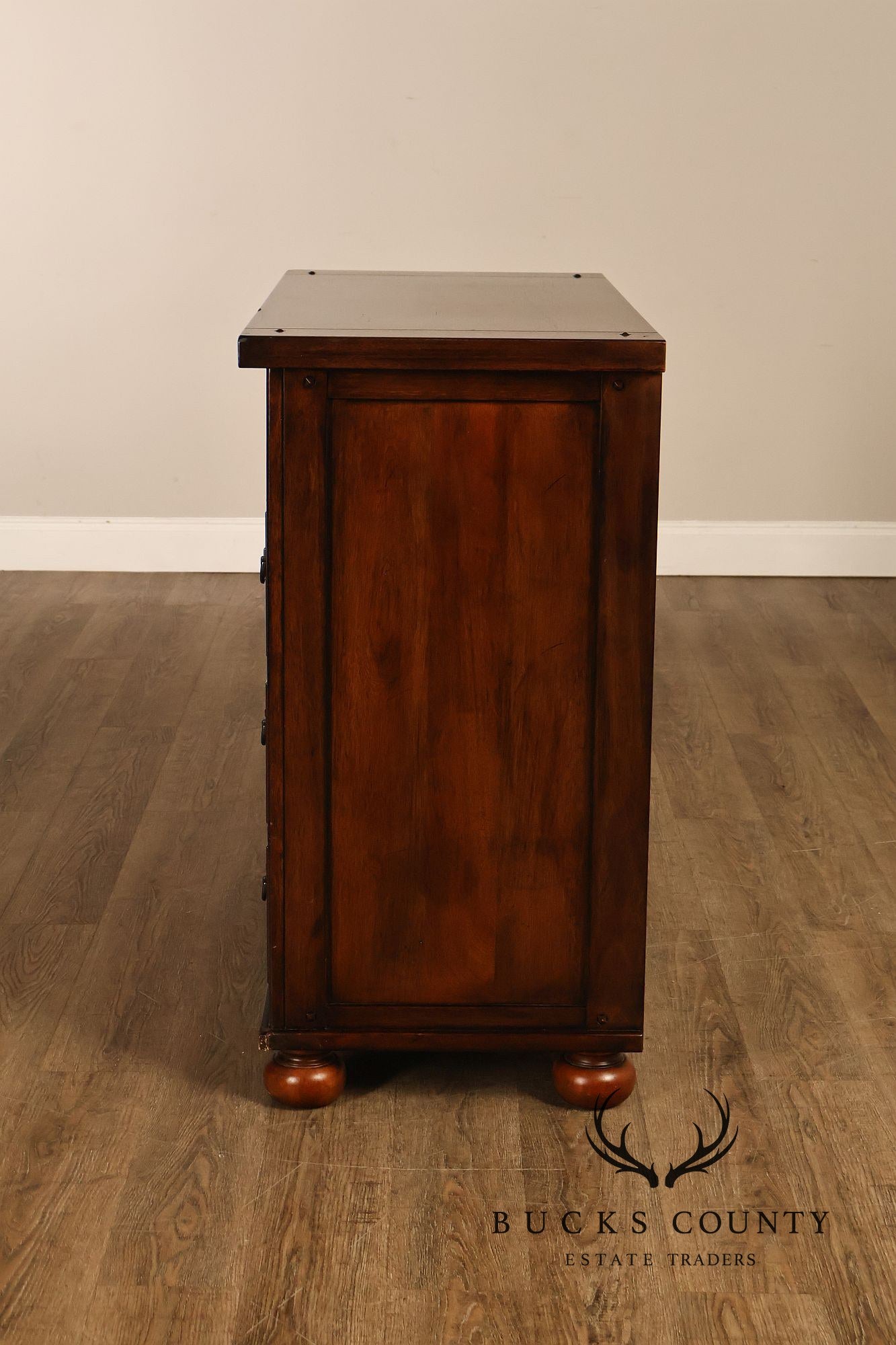 Mission Style Media Chest With Open Storage