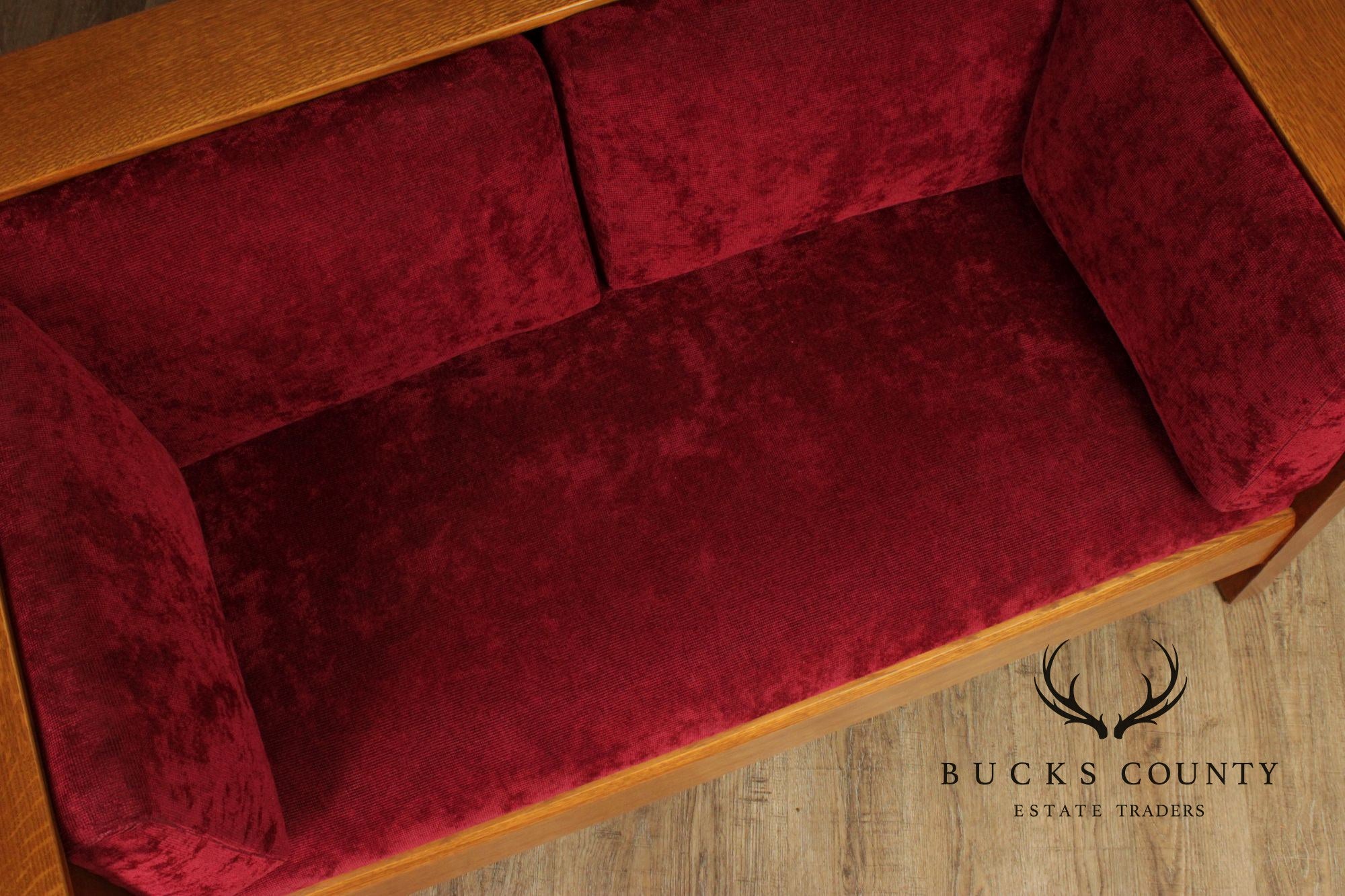 Stickley Mission Collection Oak Prairie Loveseat Sofa
