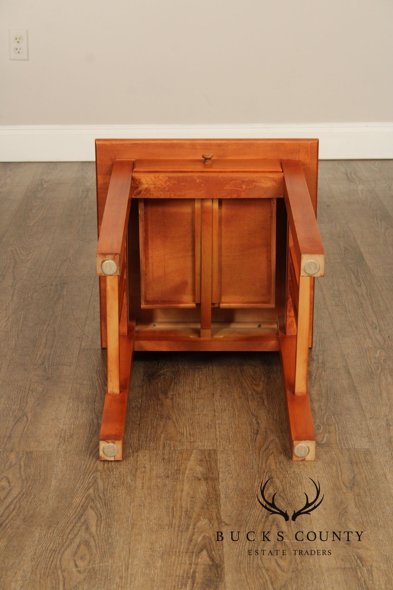 Mission Style Pair of Maple Spindle Nightstands