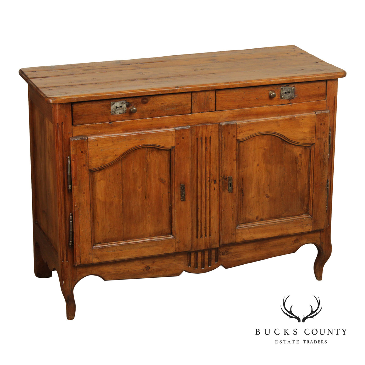 Antique Country French Pine Two Door Sideboard