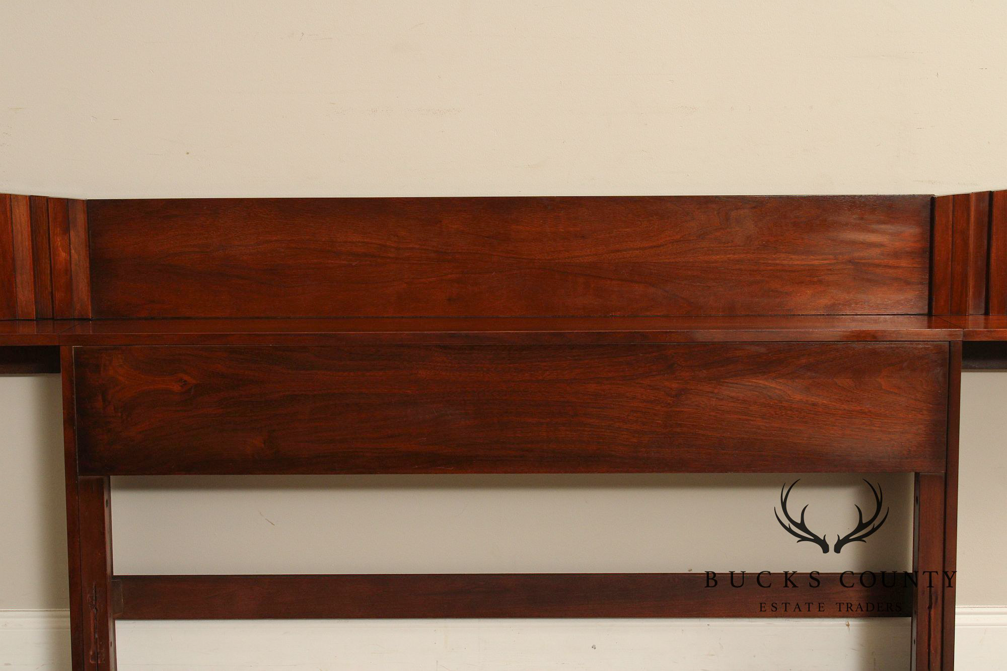 Mid Century Modern Walnut Extended Headboard