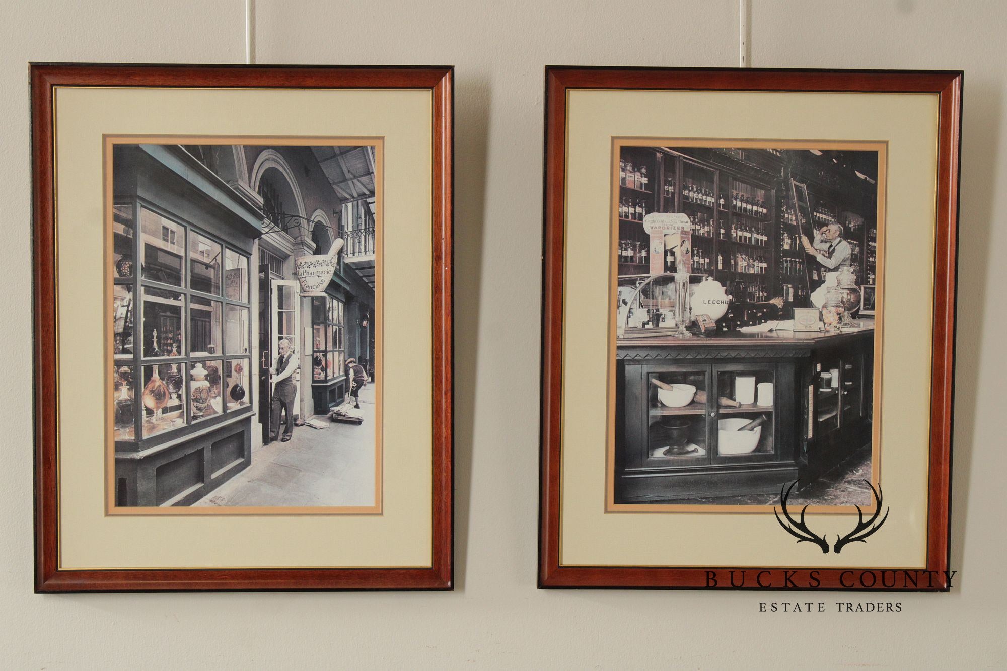 Vintage Pair of Framed Prints, New Orleans Pharmacy Museum