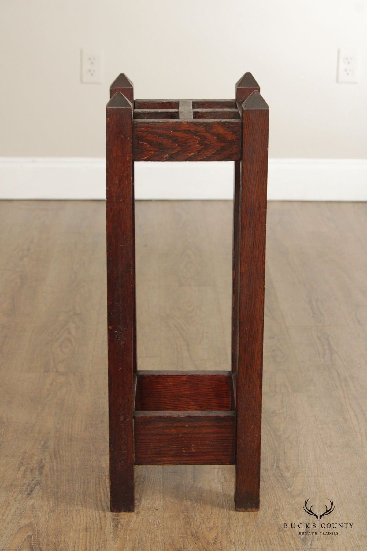 Antique Mission Oak Umbrella Stand