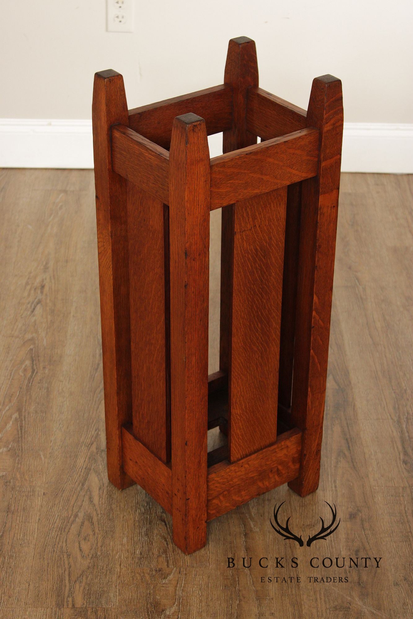 Stickley Brothers Antique Mission Oak Umbrella Stand