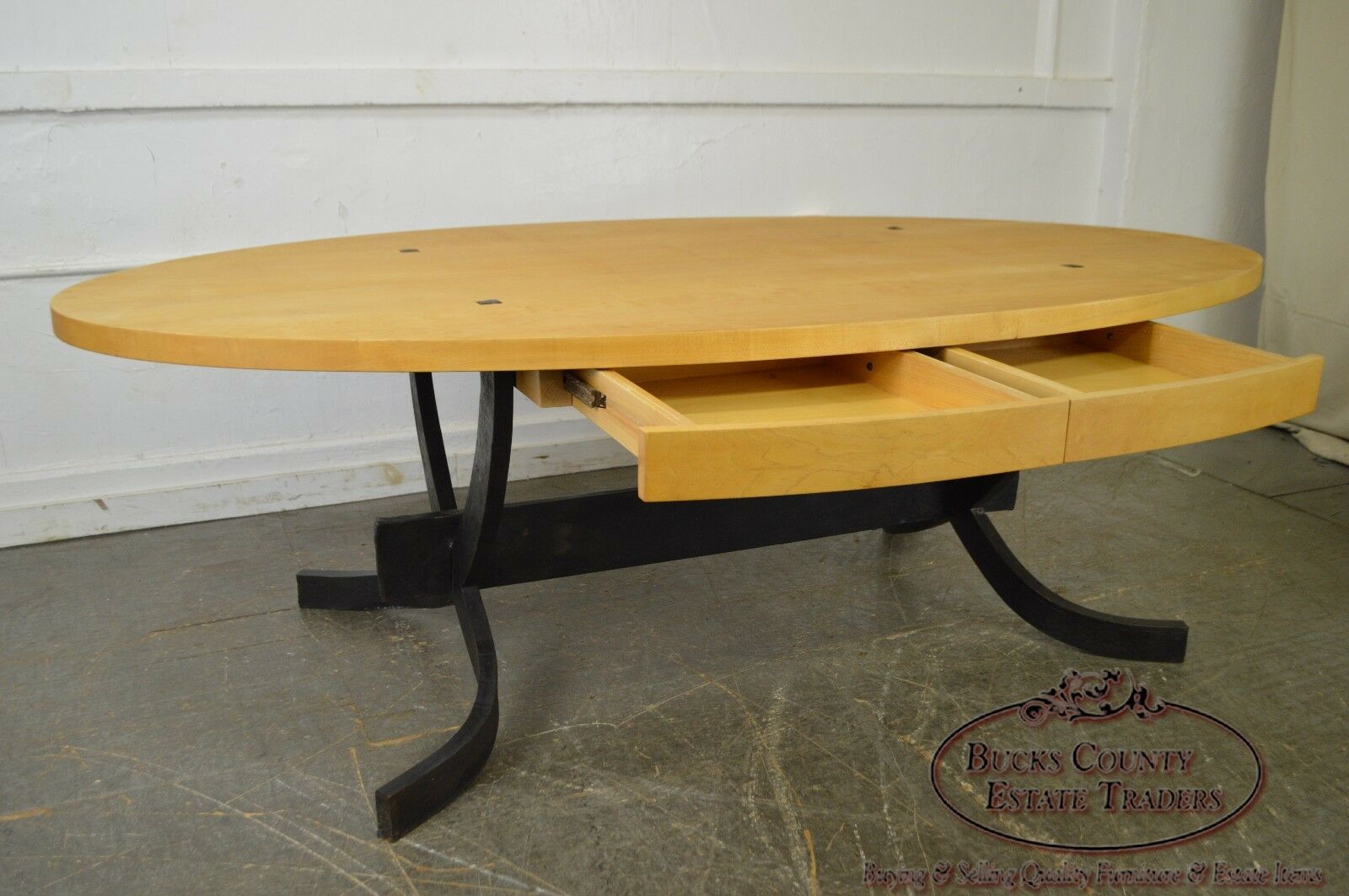 Rob Hare Studio Crafted Steel Base Essex Elliptical Dining Table