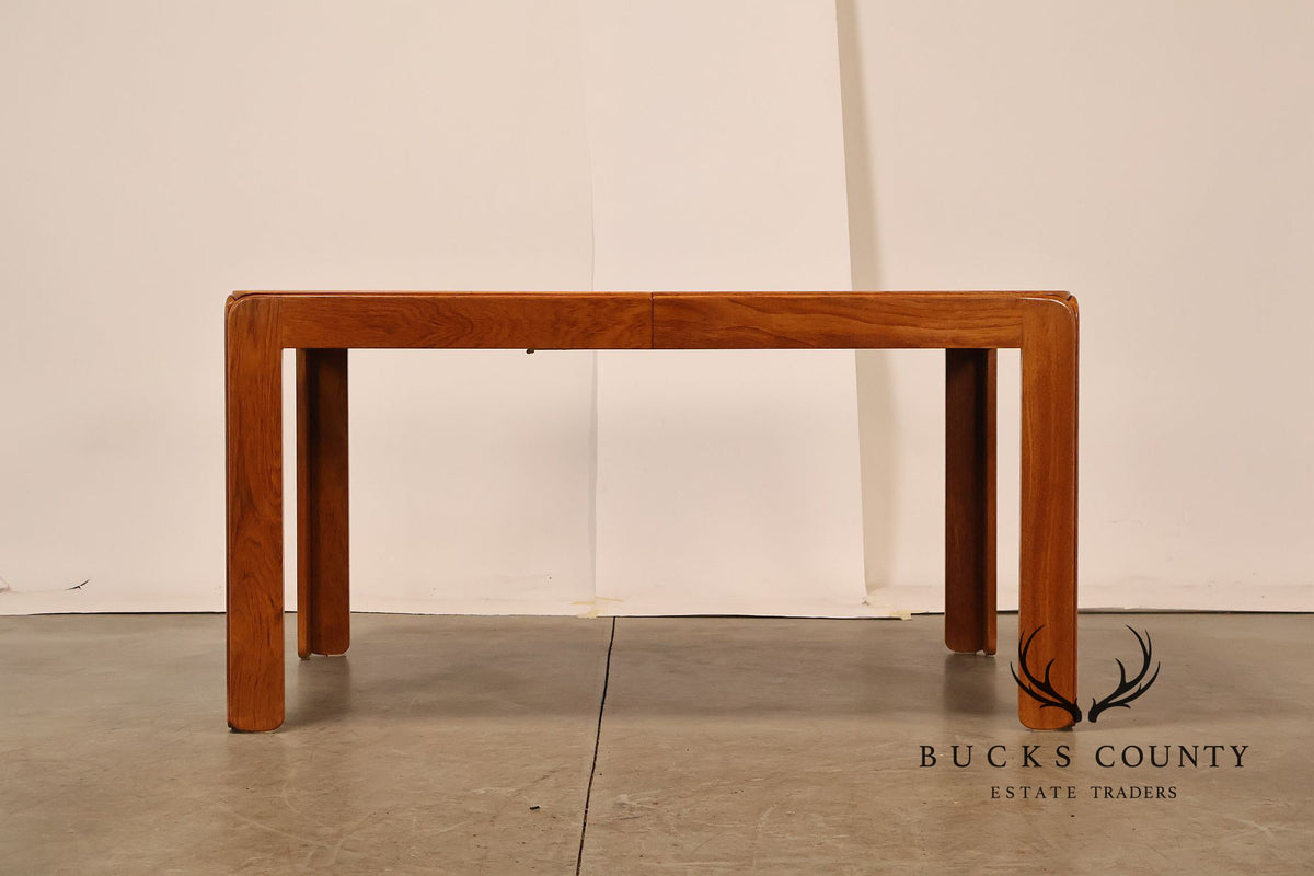 N. Eilersen A/S Danish Modern Teak Extension Dining Table With Two Leaves