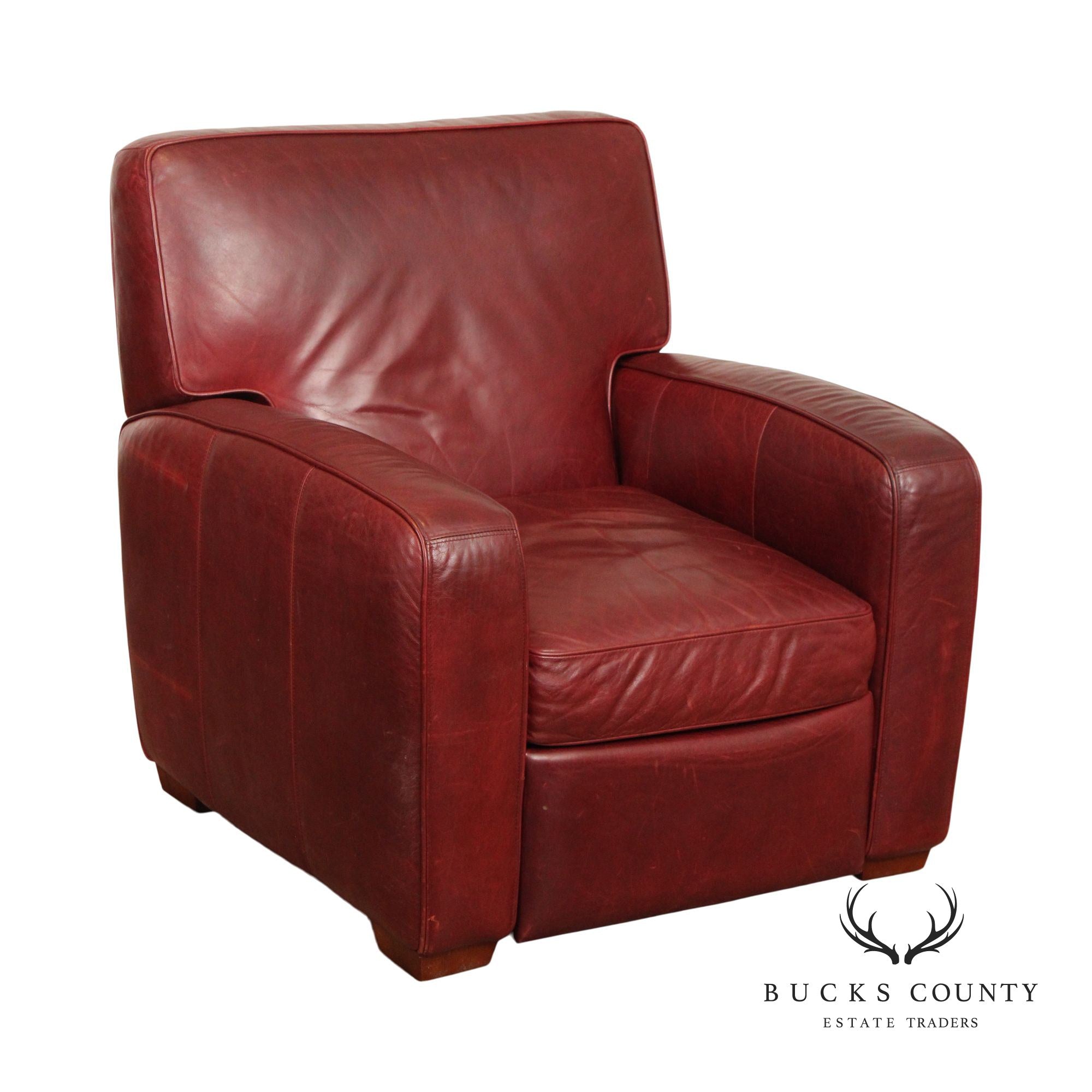 Crate & Barrel Leather Recliner