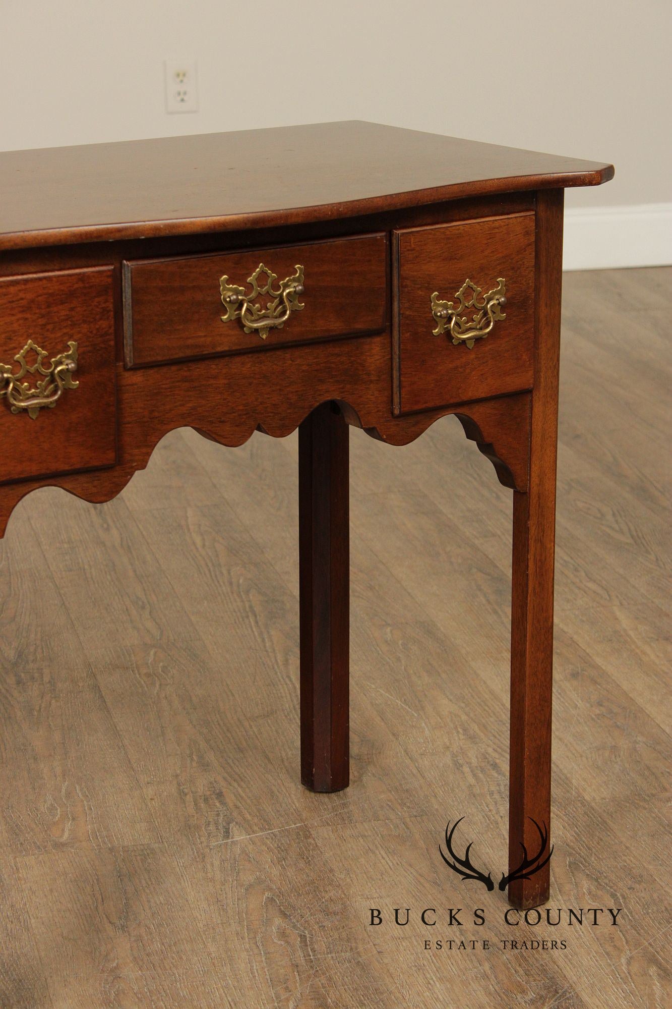 Chippendale Style Mahogany Lowboy Side Table Console