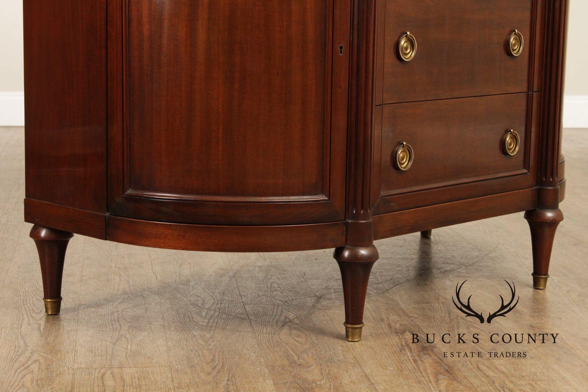 Regency Style Marble Top Mahogany Sideboard