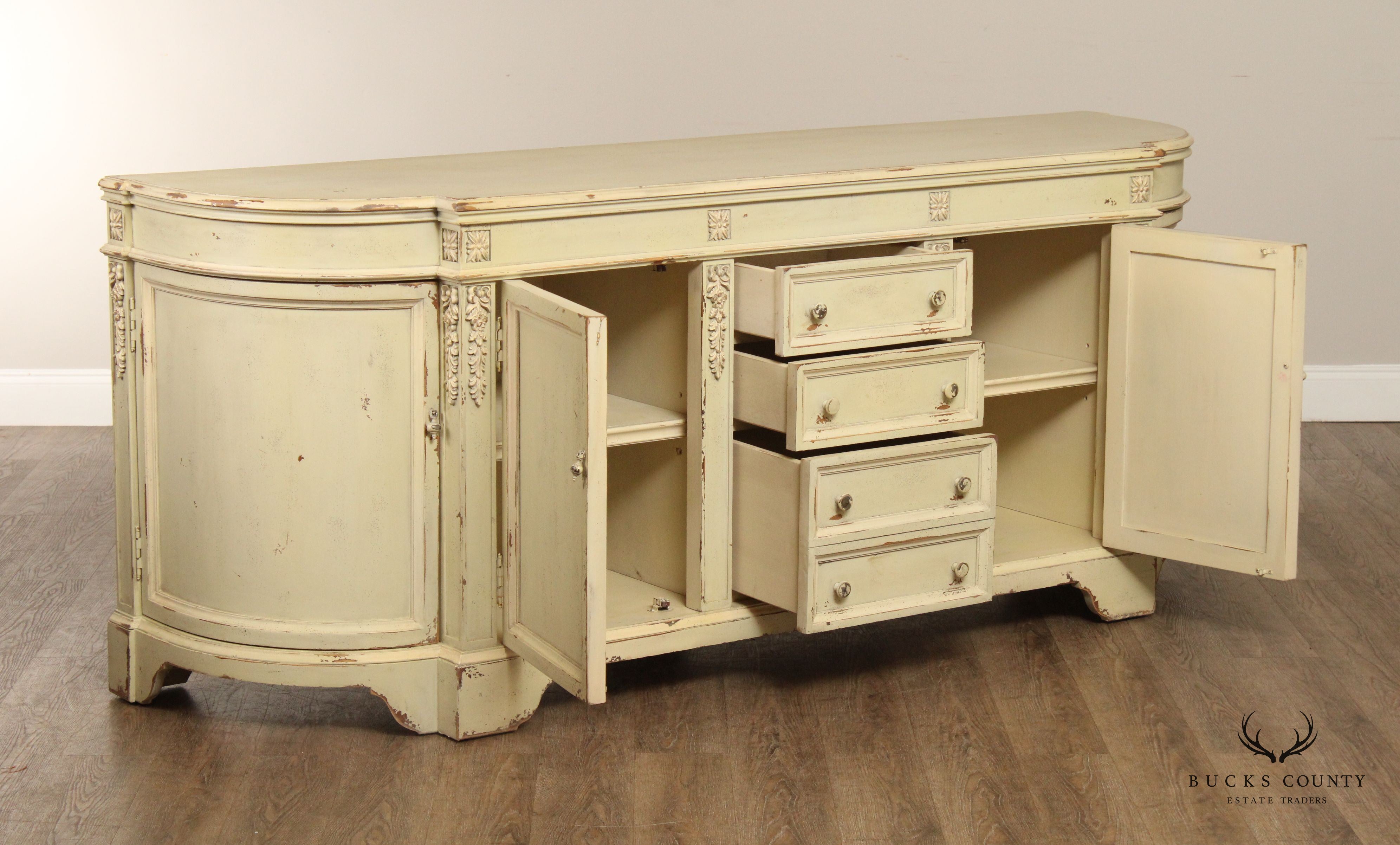 Habersham Plantation French Style Distress Painted 'Pompeii' Sideboard