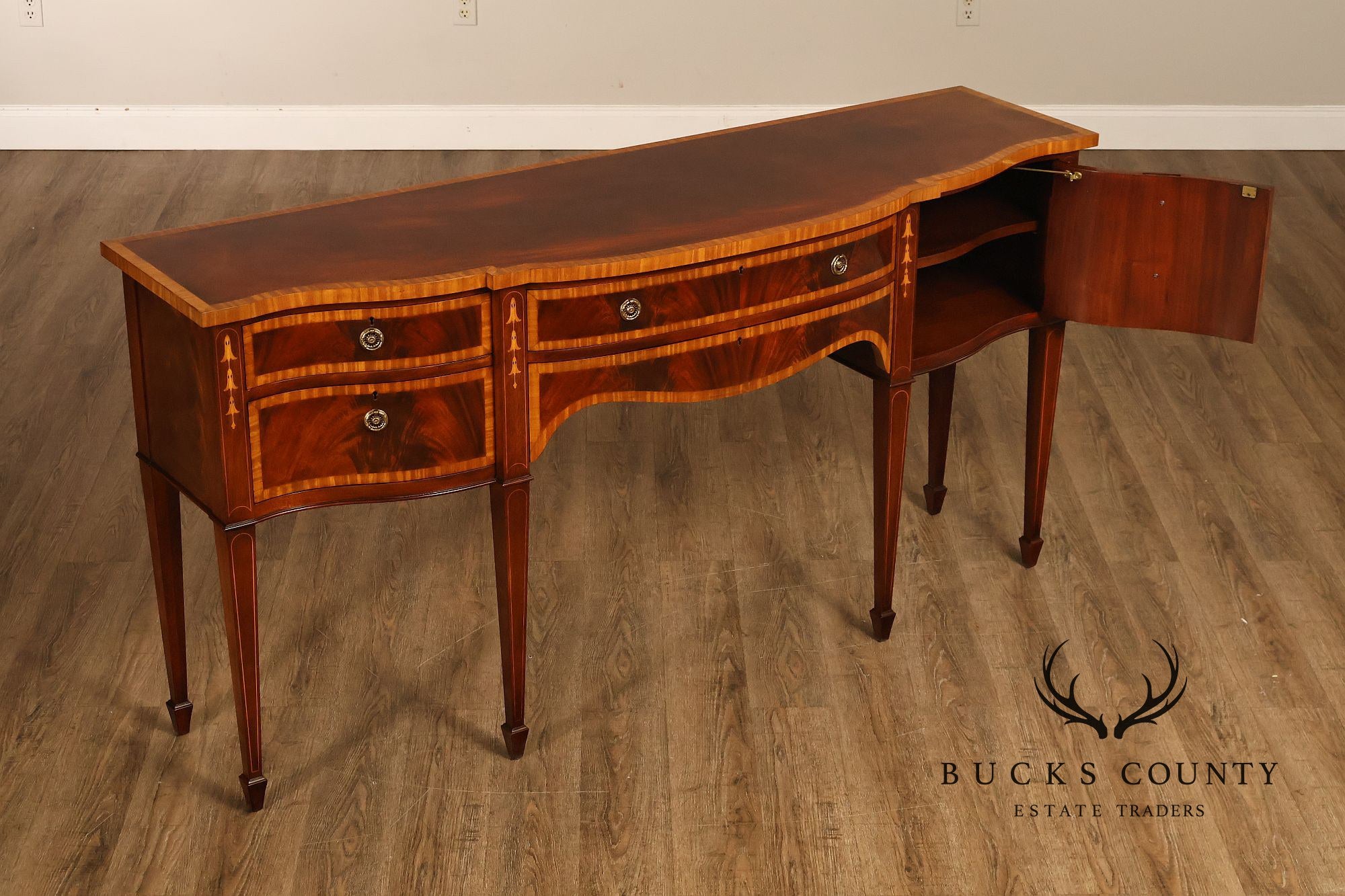 Karges Federal Style Inlaid Mahogany Sideboard