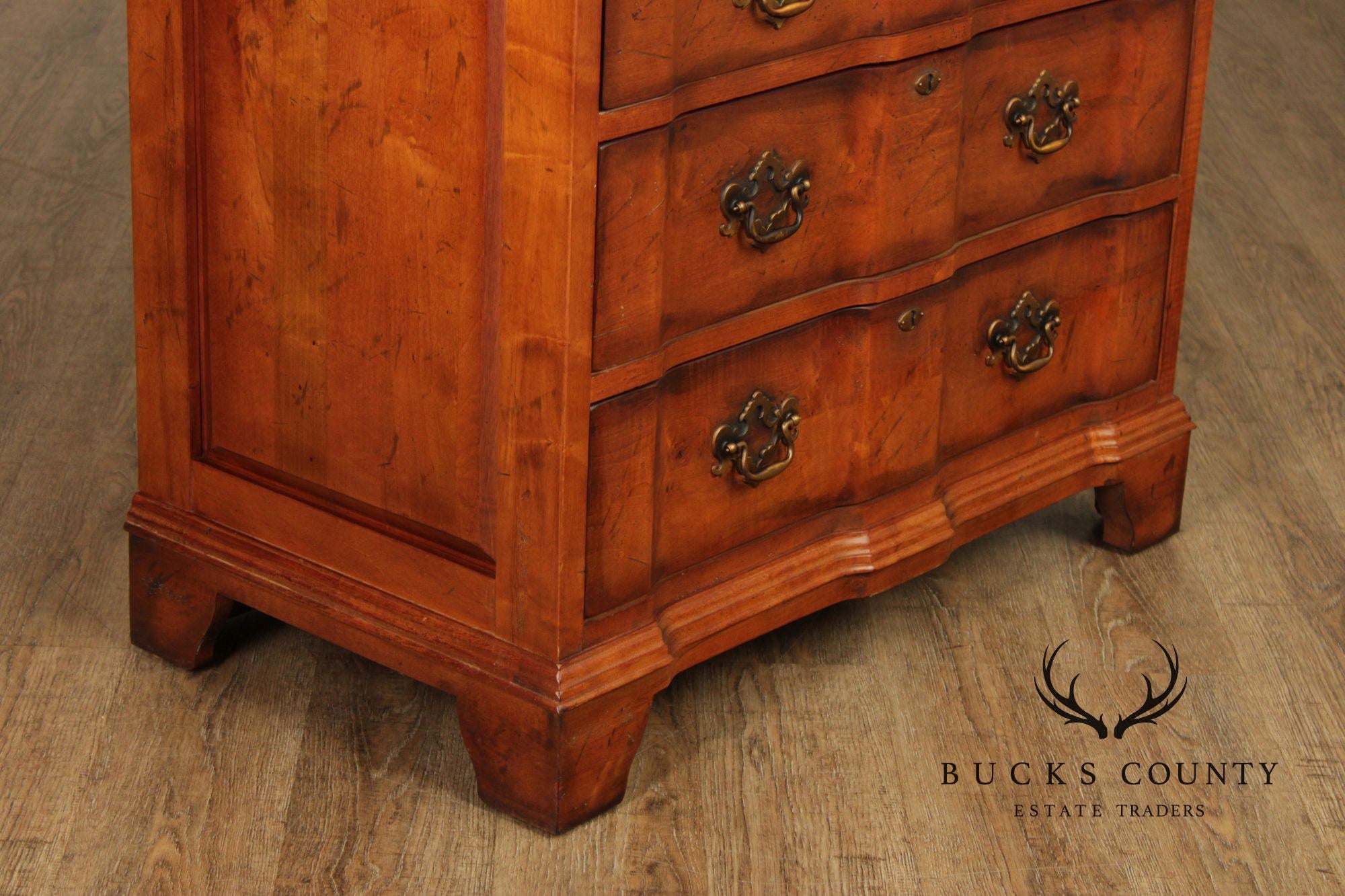 Century Furniture Georgian Style Block Front Bedside Chest