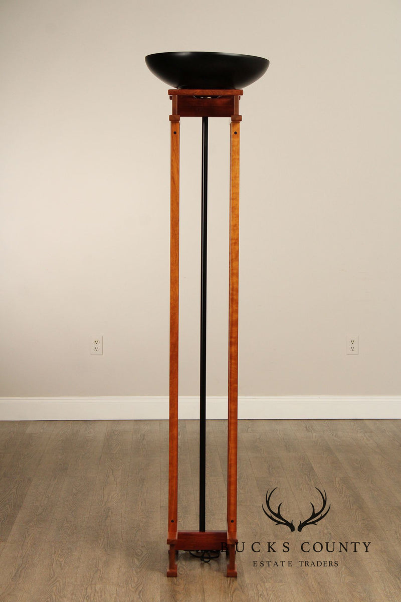 Anthony Beverly Mission Style Mixed Wood Floor Lamp