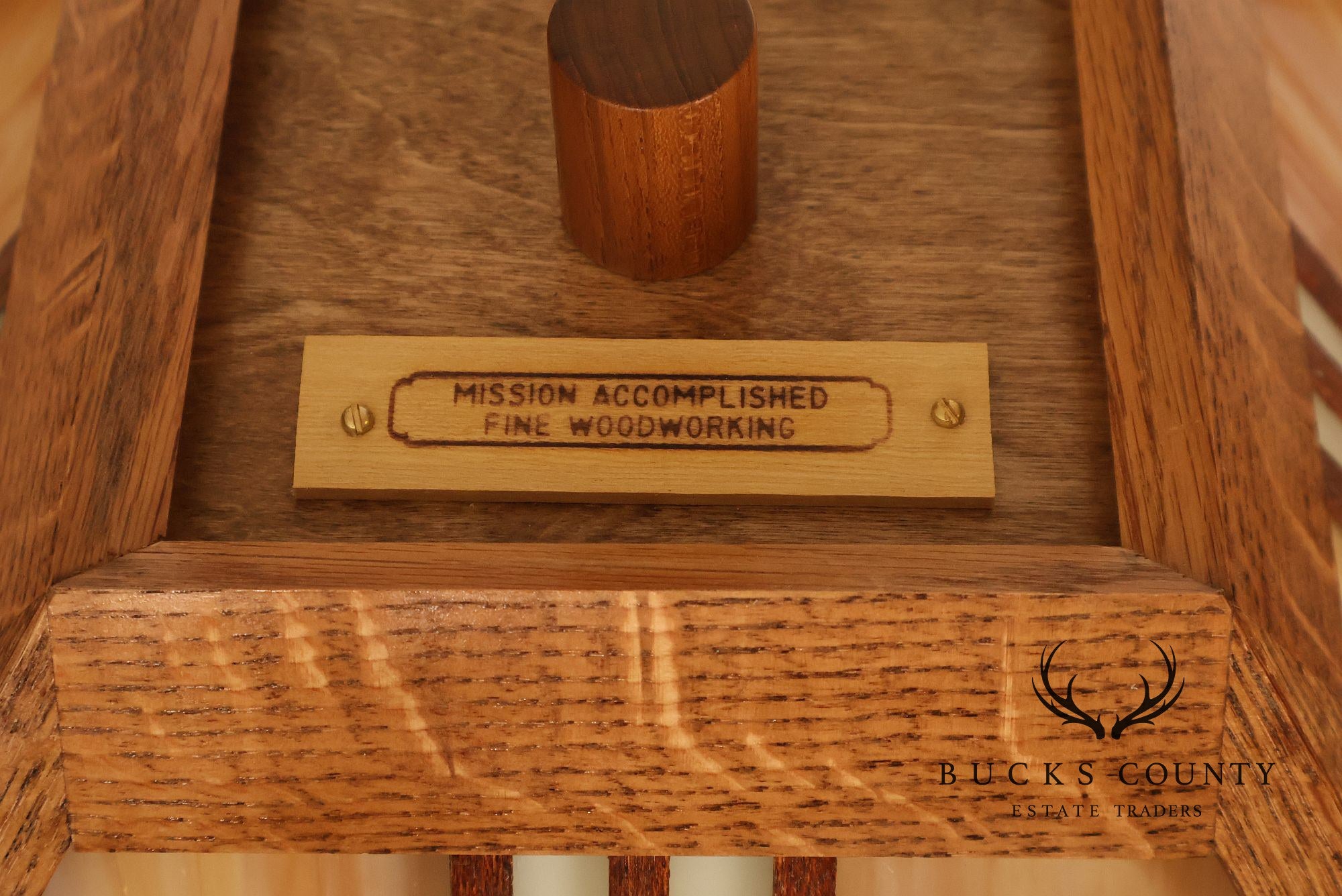 Ppl Fine Woodworking Mission Oak and Stained Glass Floor Lamp