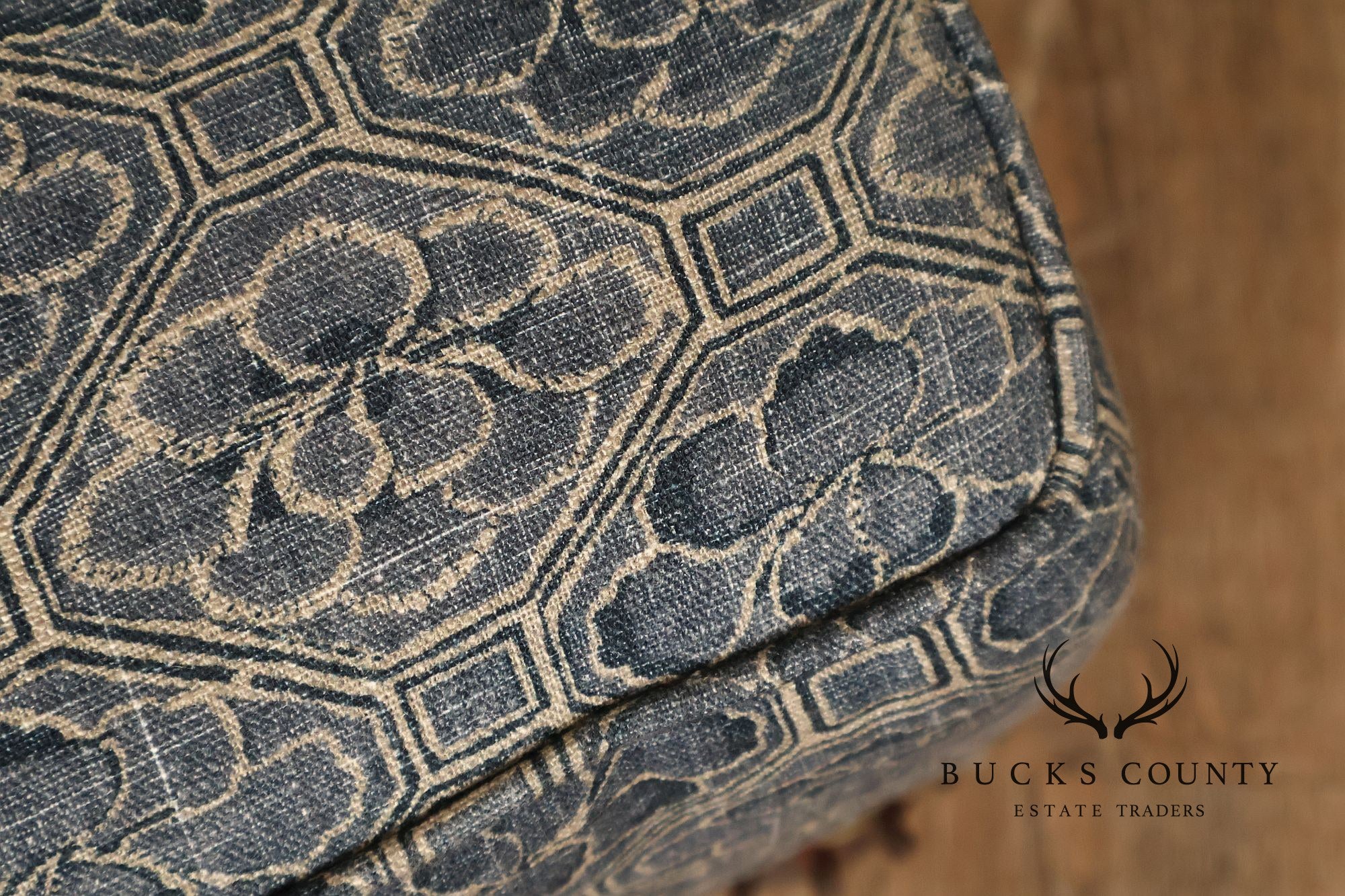 Traditional Style Custom Upholstered Ottoman