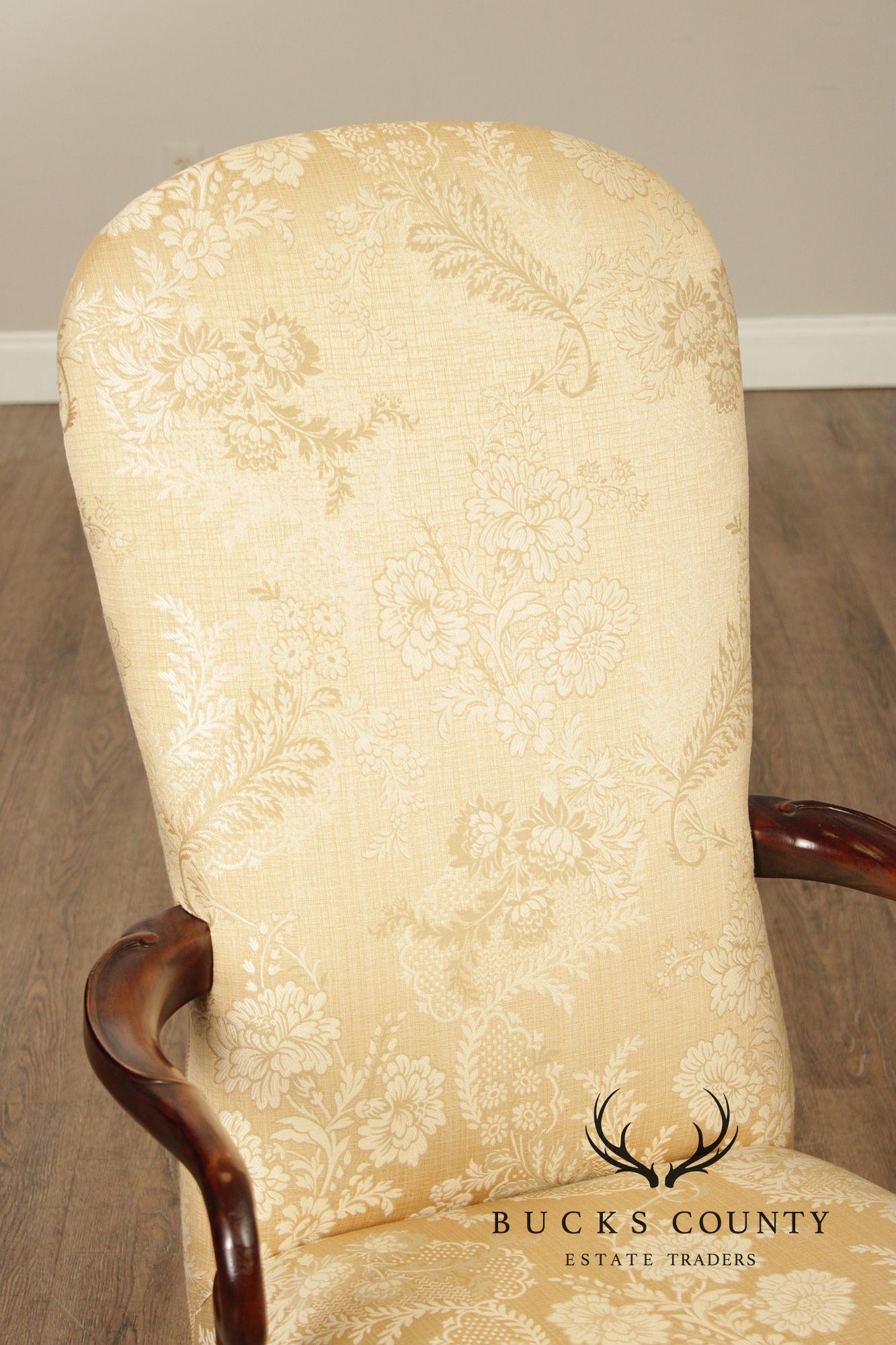 Century Furniture Georgian Style Pair of Mahogany Armchairs