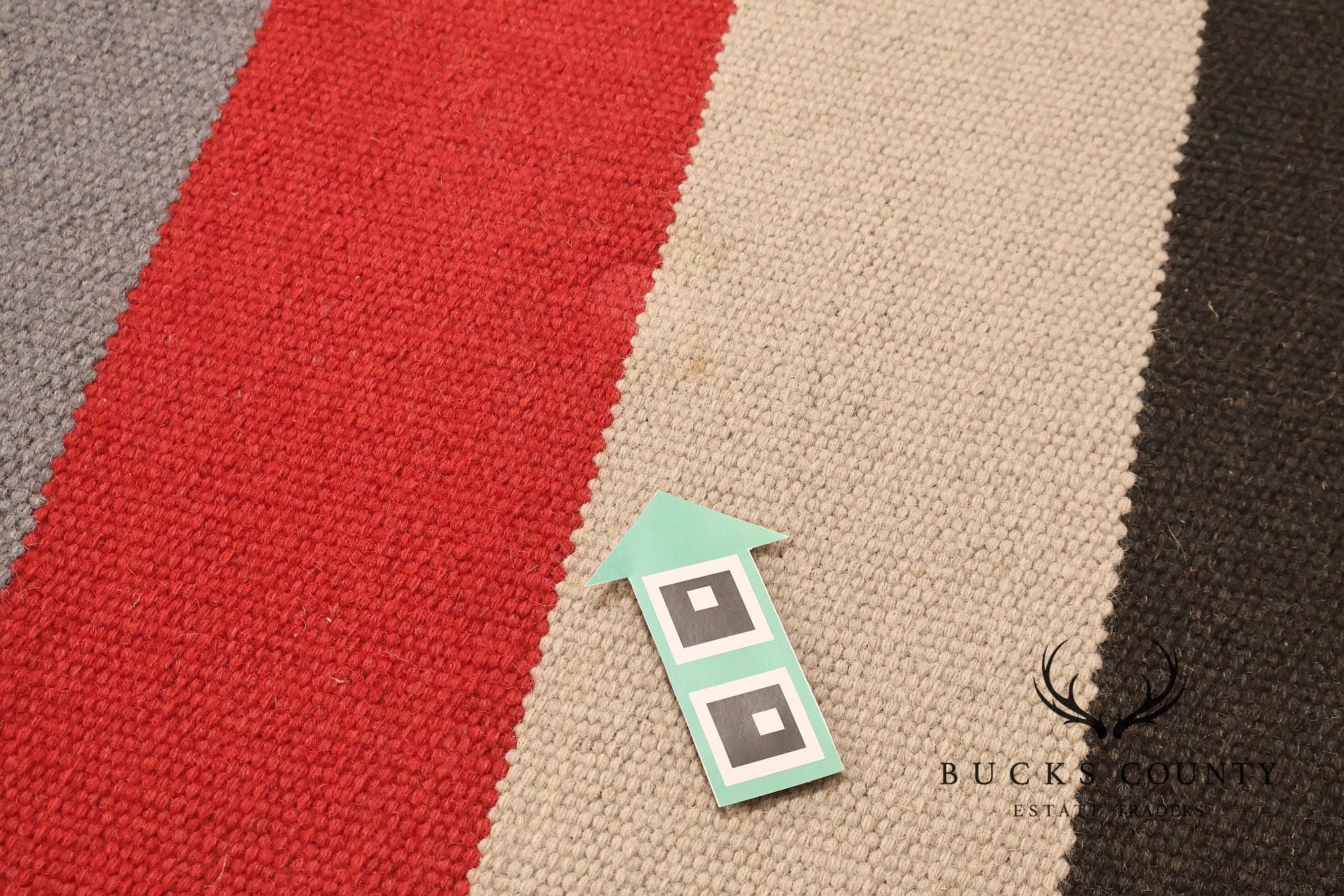 Calligaris Objects Contemporary Wool Color Block Area Rug, 6 x 10