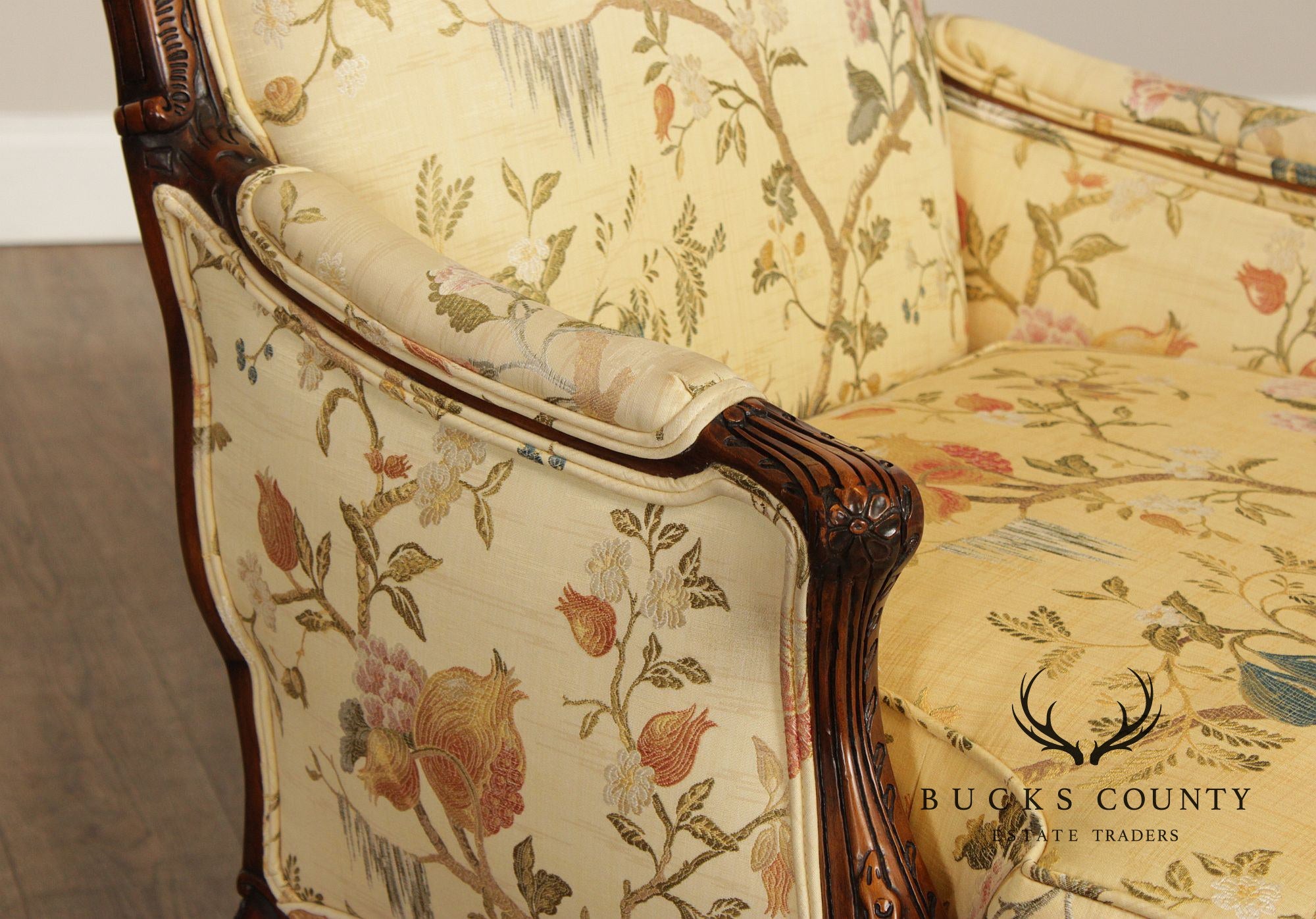 Beacon Hill French Louis XV Style Bergere Armchair