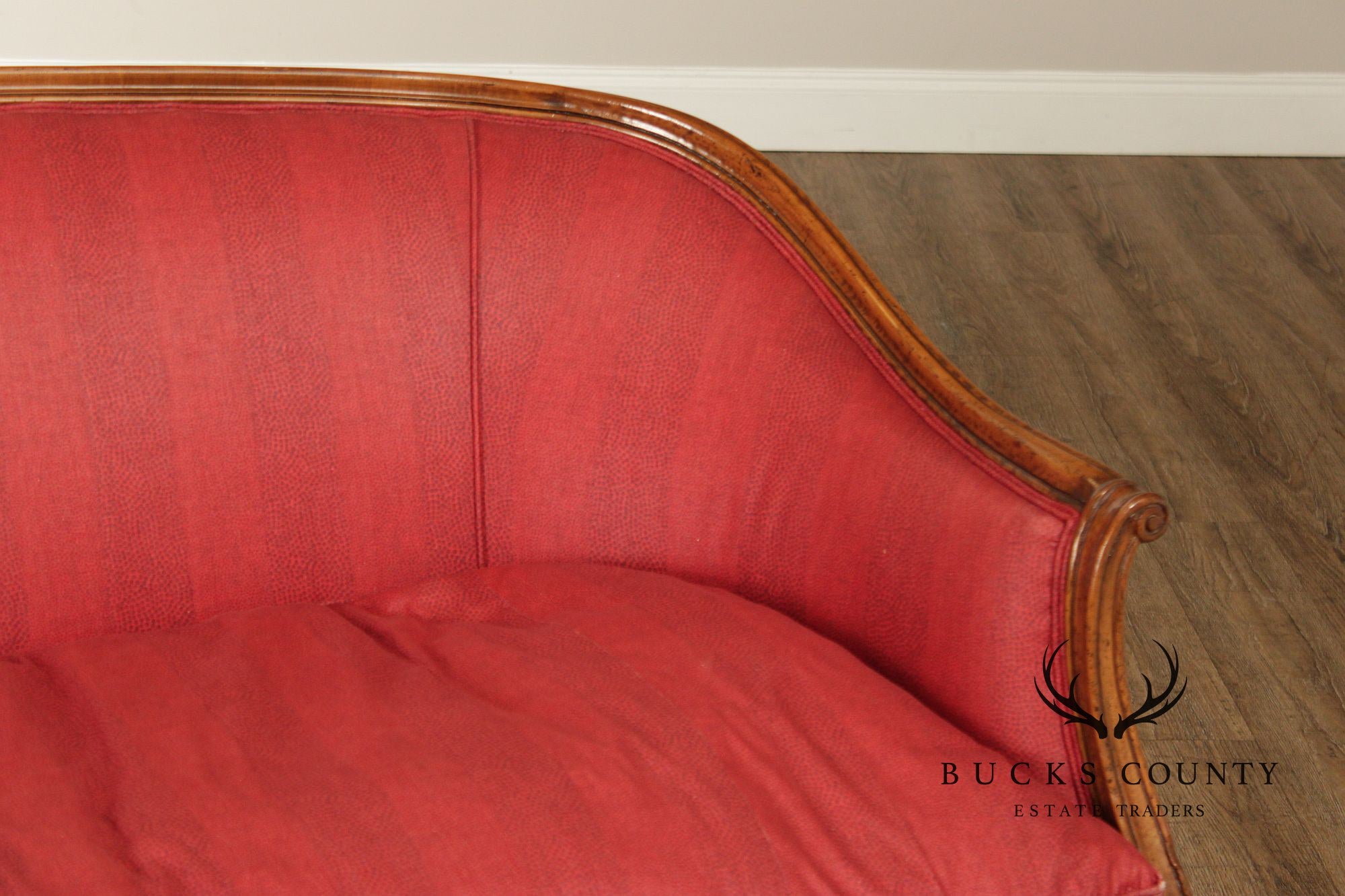 French Louis XV Style Walnut Upholstered Sofa