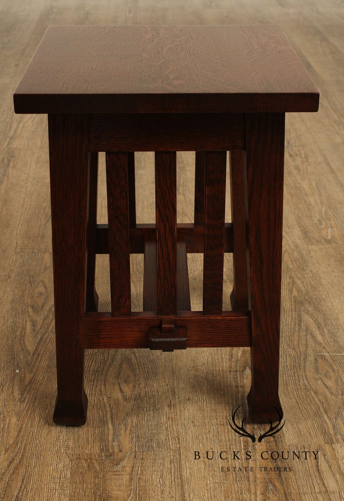 Stickley Mission Collection Oak Roycroft Tabouret Table