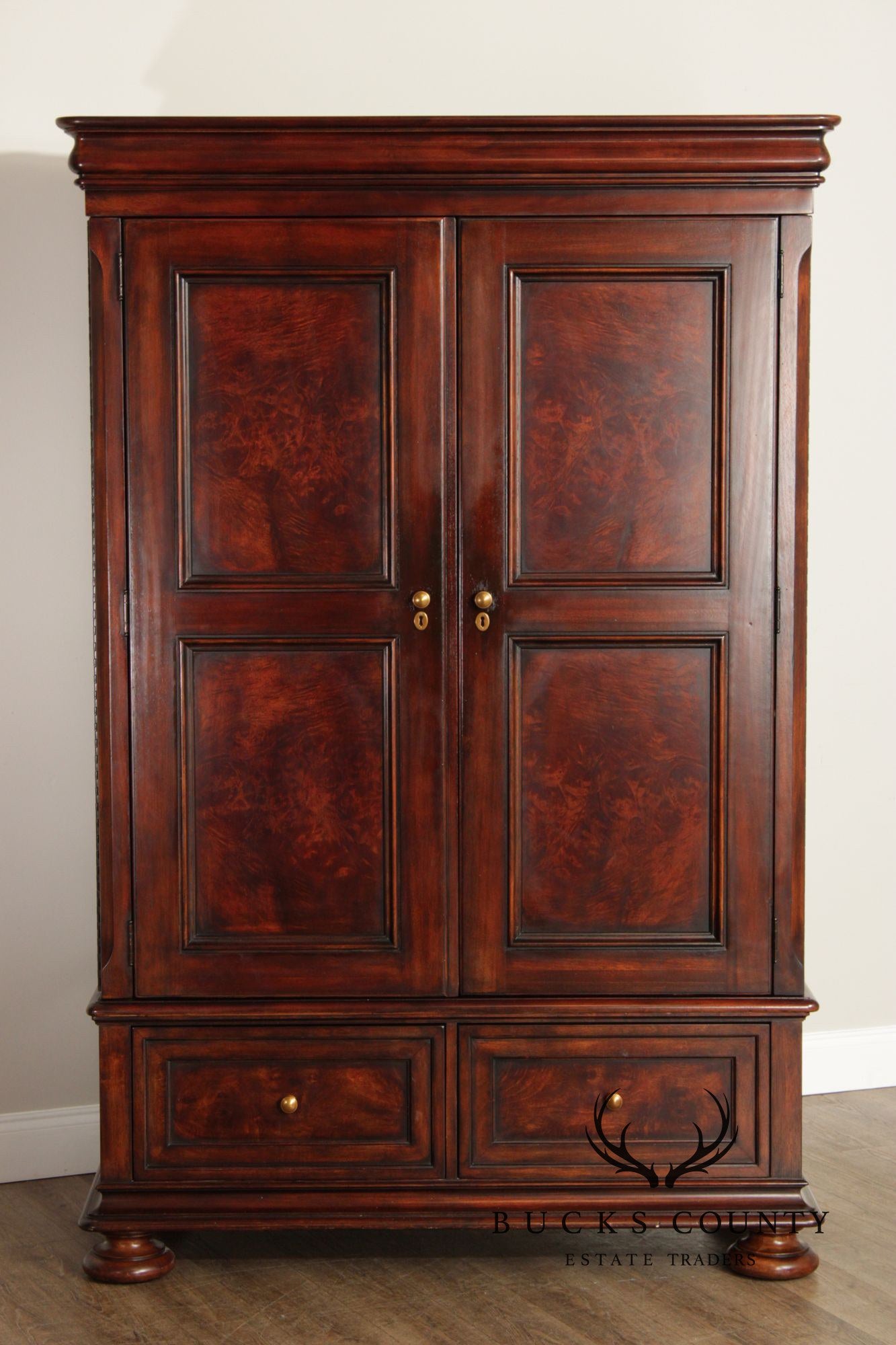 Bernhardt Rustic European Style Burlwood Armoire