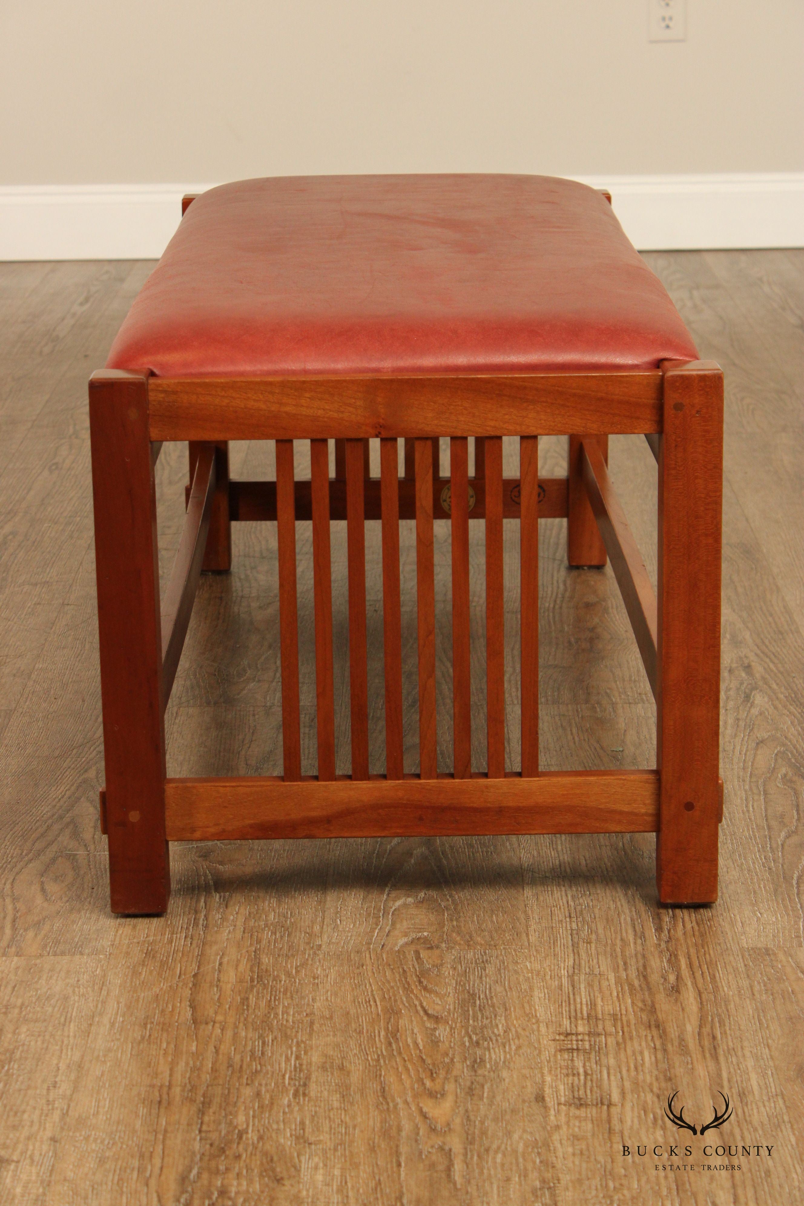 Stickley Mission Collection Cherry Spindle Bench