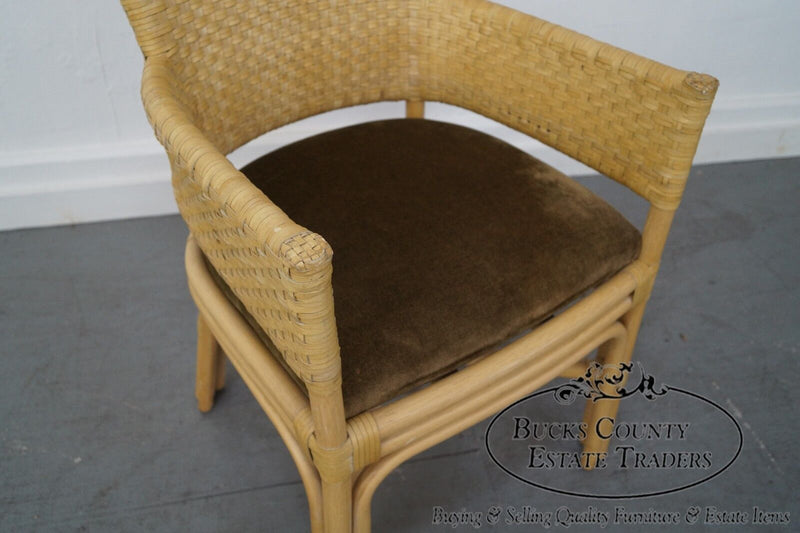 Quality Rattan & Woven Leather Arm Chair