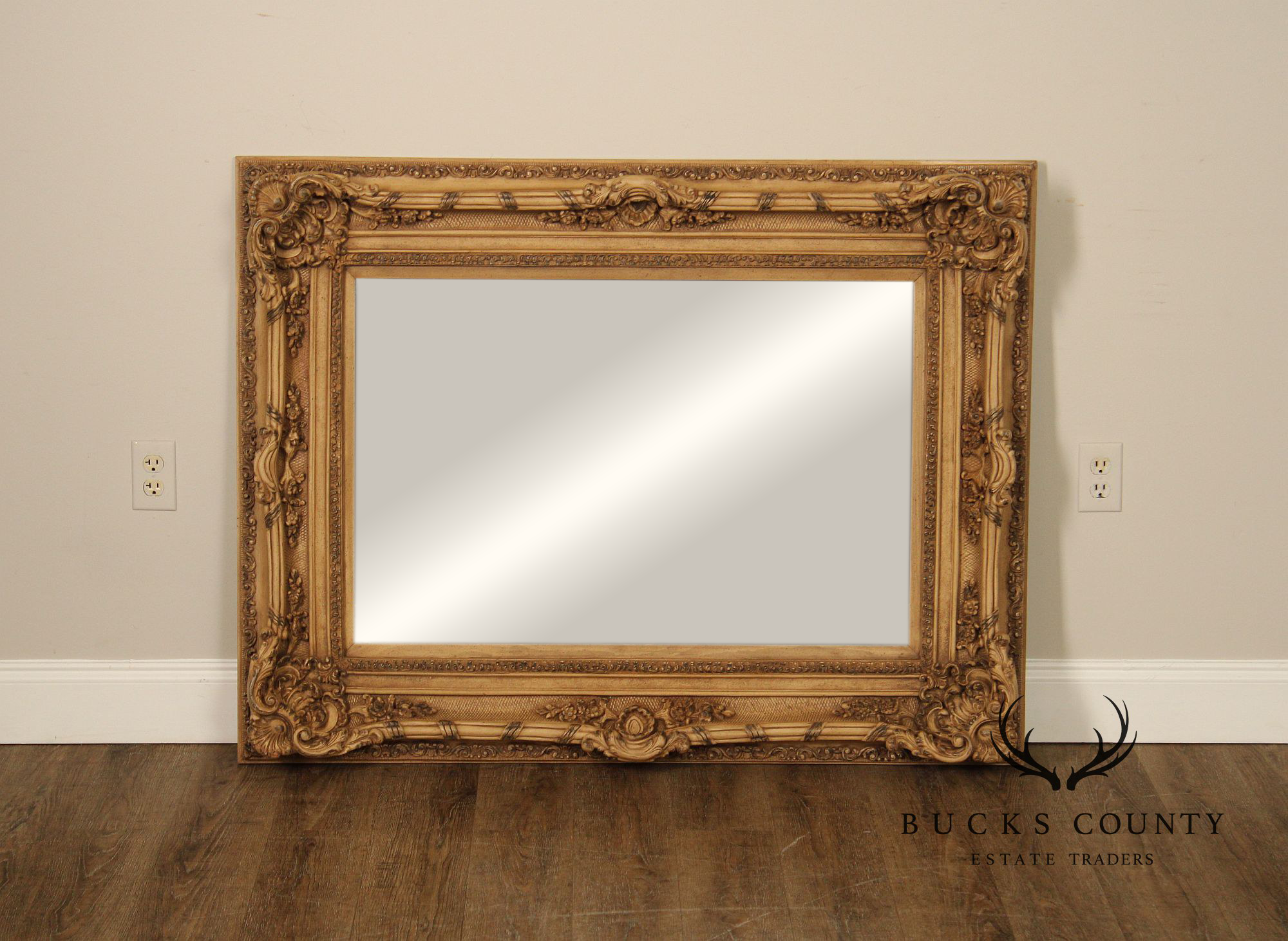 Timeless Reflections Baroque Style Gilt Framed Wall Mirror
