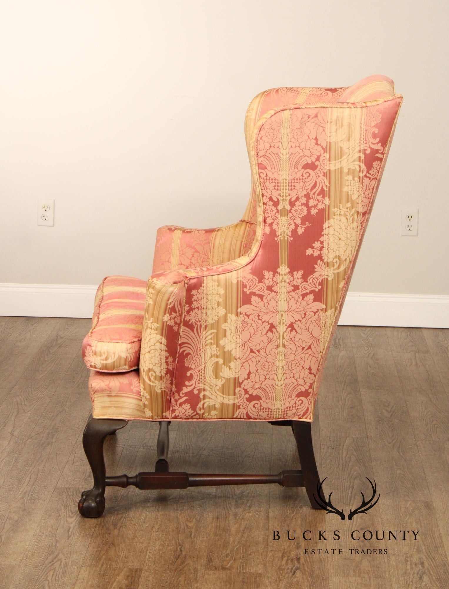 Chippendale Style Ball and Claw Foot Wing Chair