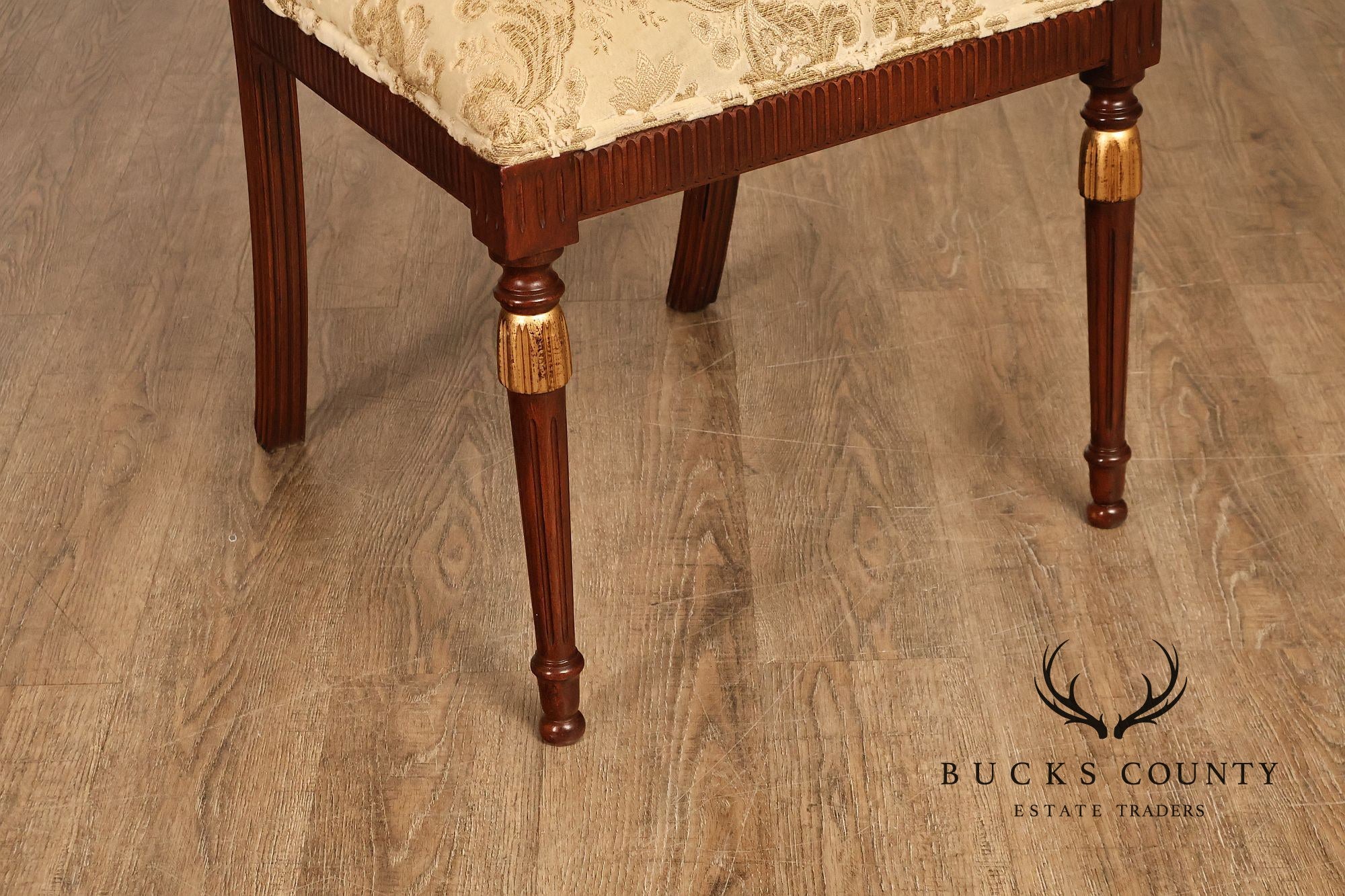 Sigla Furniture Louis XVI Style Set Of Eight Upholstered Dining Chairs