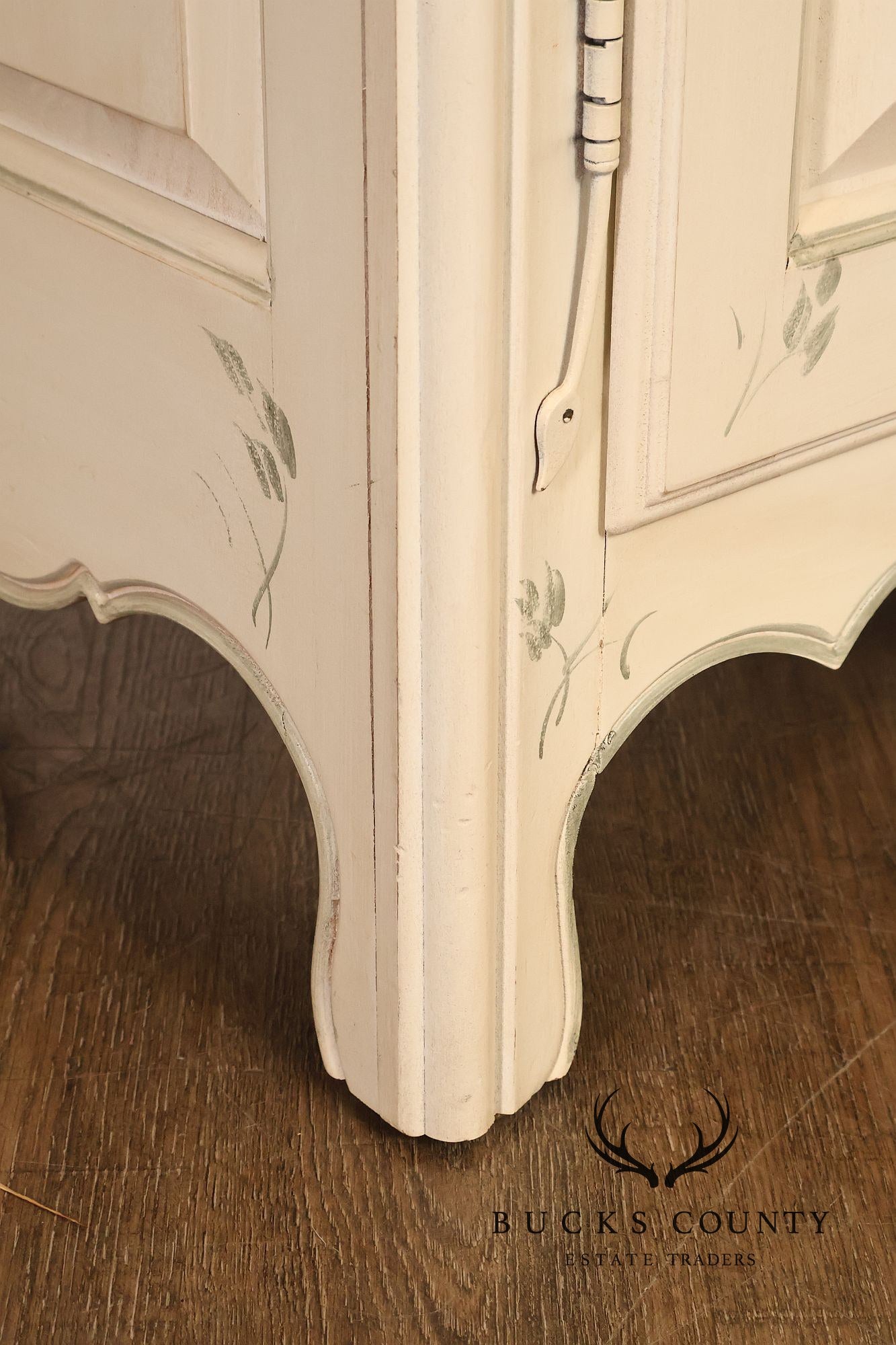 Ethan Allen Country French Painted Armoire Cabinet