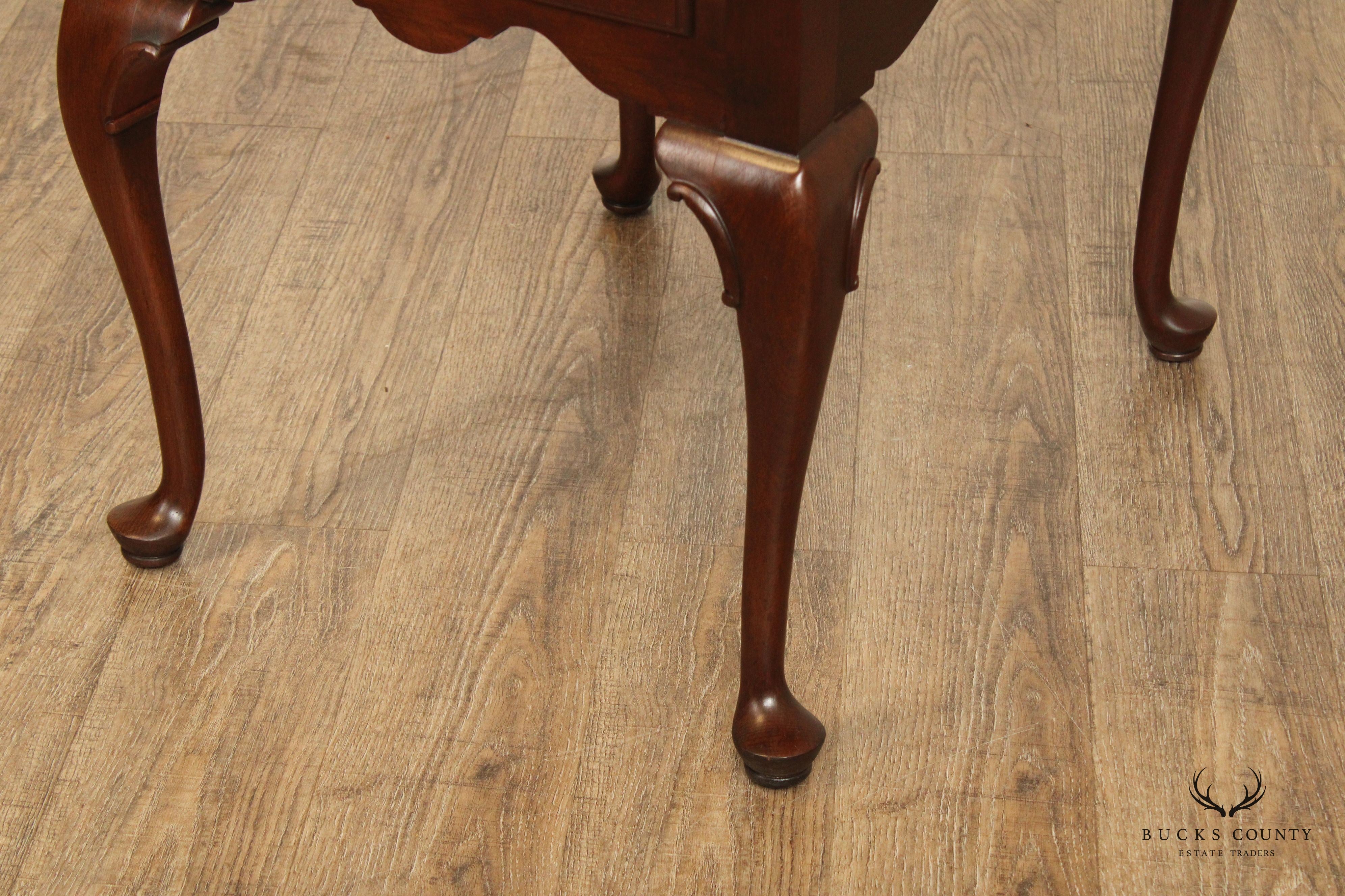 ETHAN ALLEN 'GEORGIAN COURT' QUEEN ANNE STYLE CHERRY END TABLE