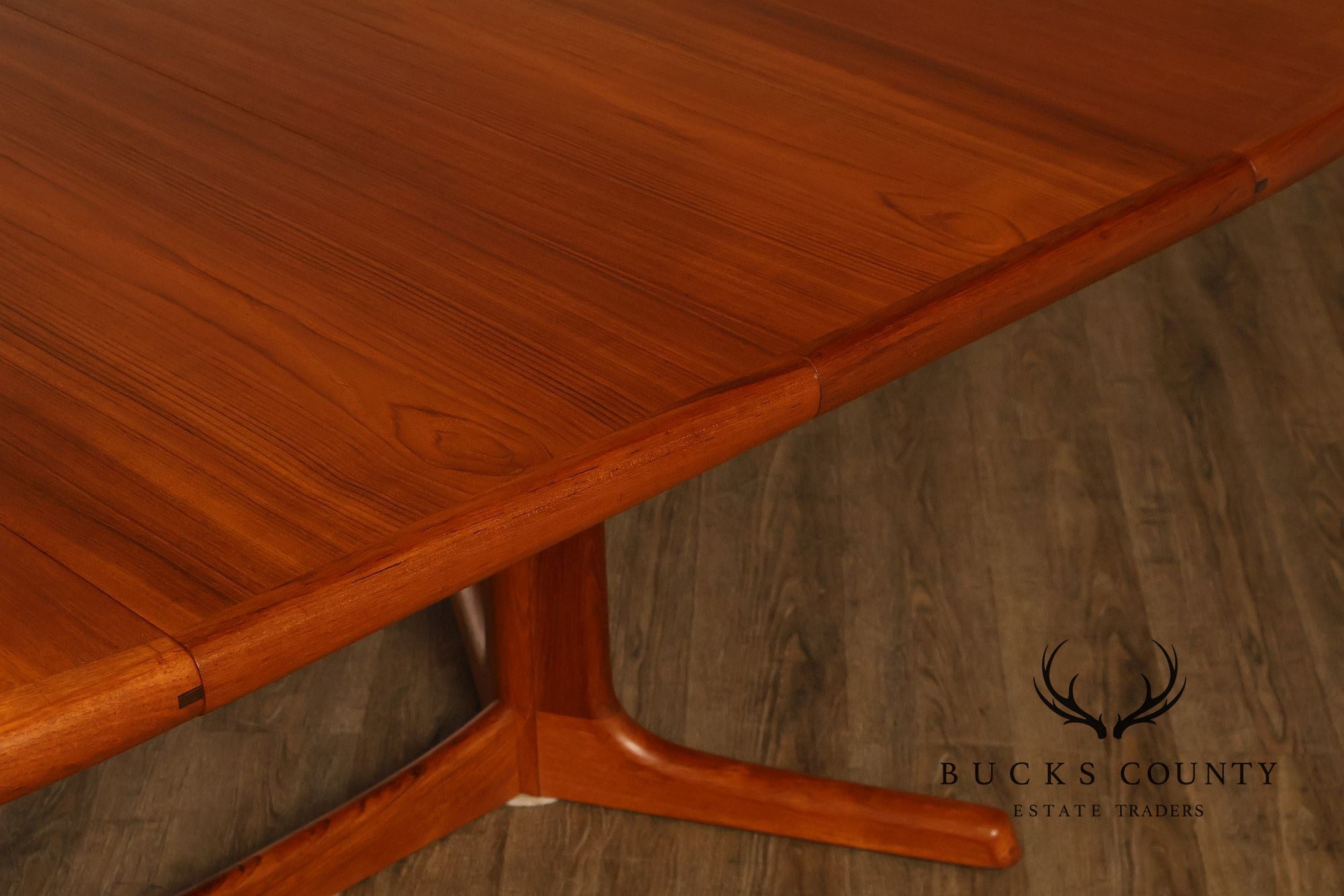 Dyrlund Danish Modern Teak Oval Extension Dining Table