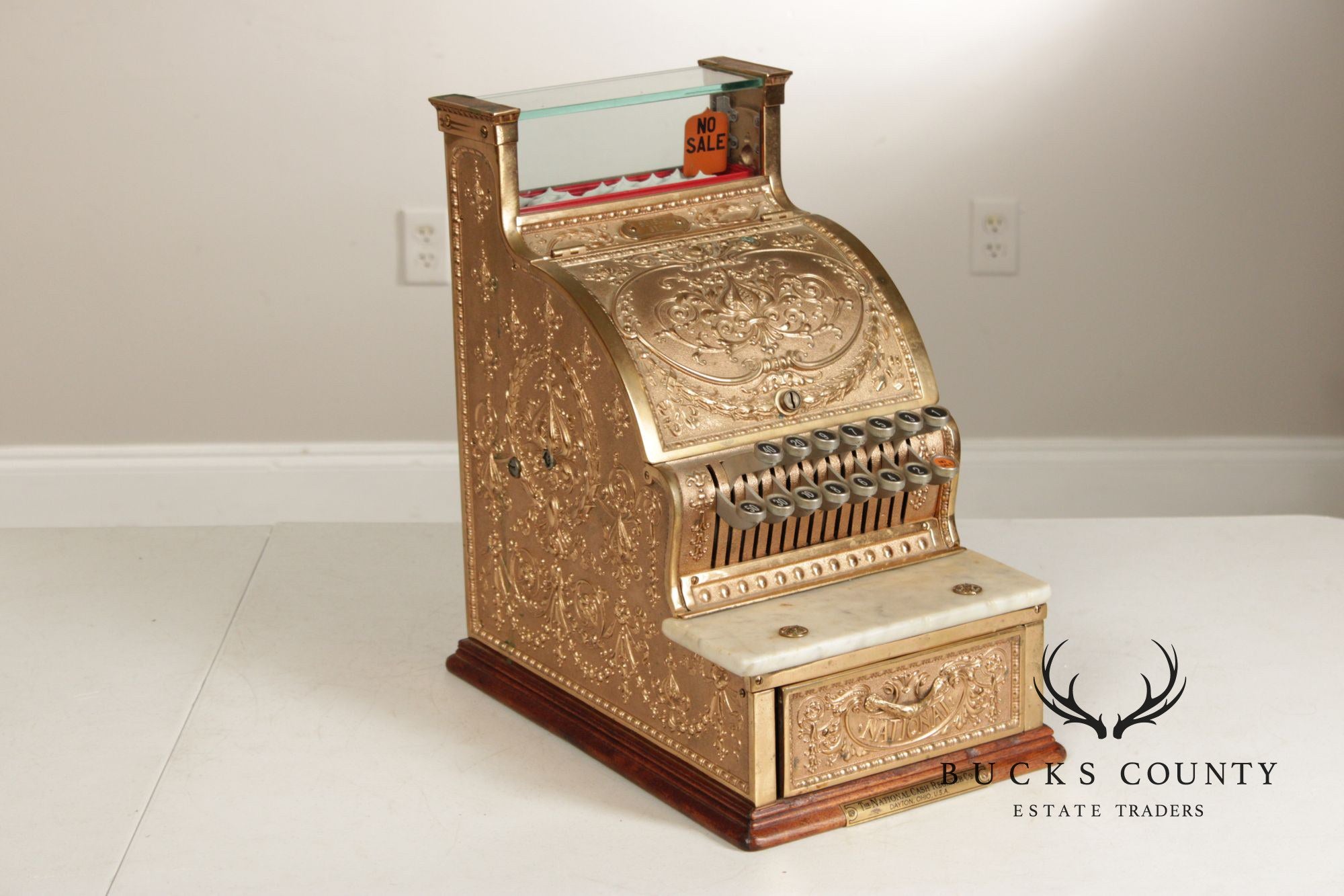 National Cash Register Model 312 Bronze Finished Till