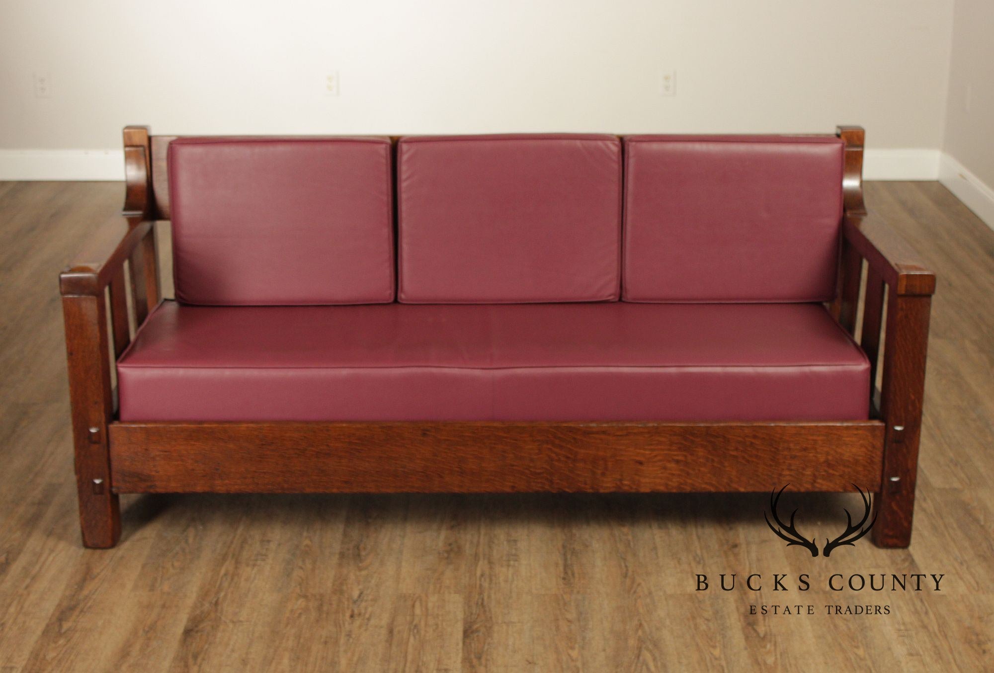 Lifetime Furniture Antique Mission Oak Sofa Settle