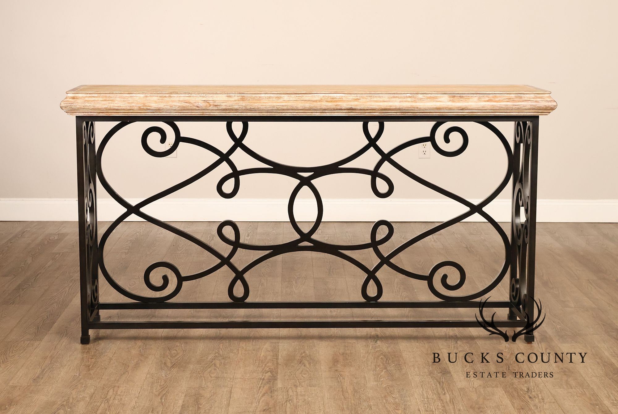 Jonathan Charles Artisan Collection Wrought Iron Console