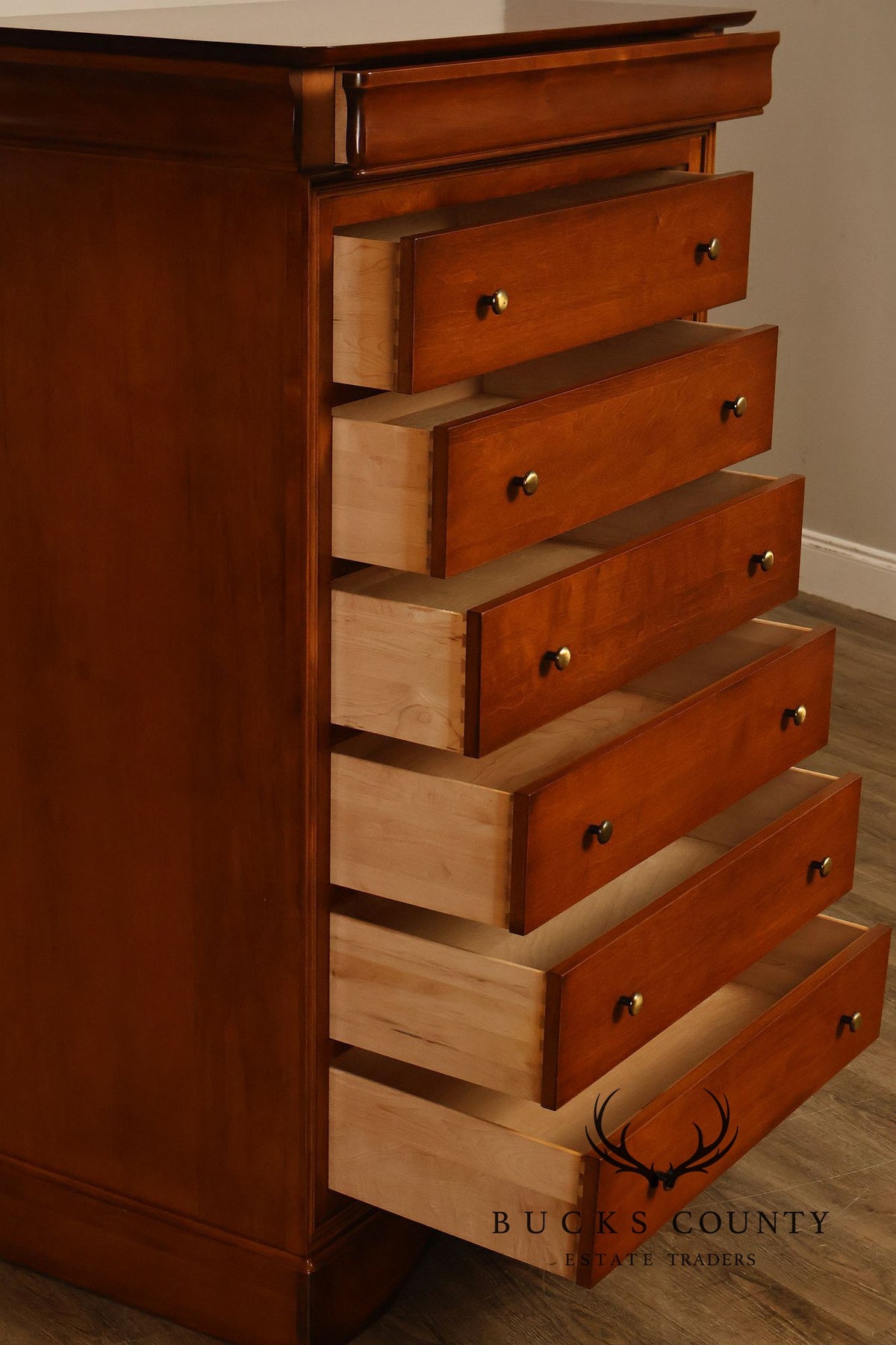 Shermag Louis Philippe Style Cherry Tall Chest