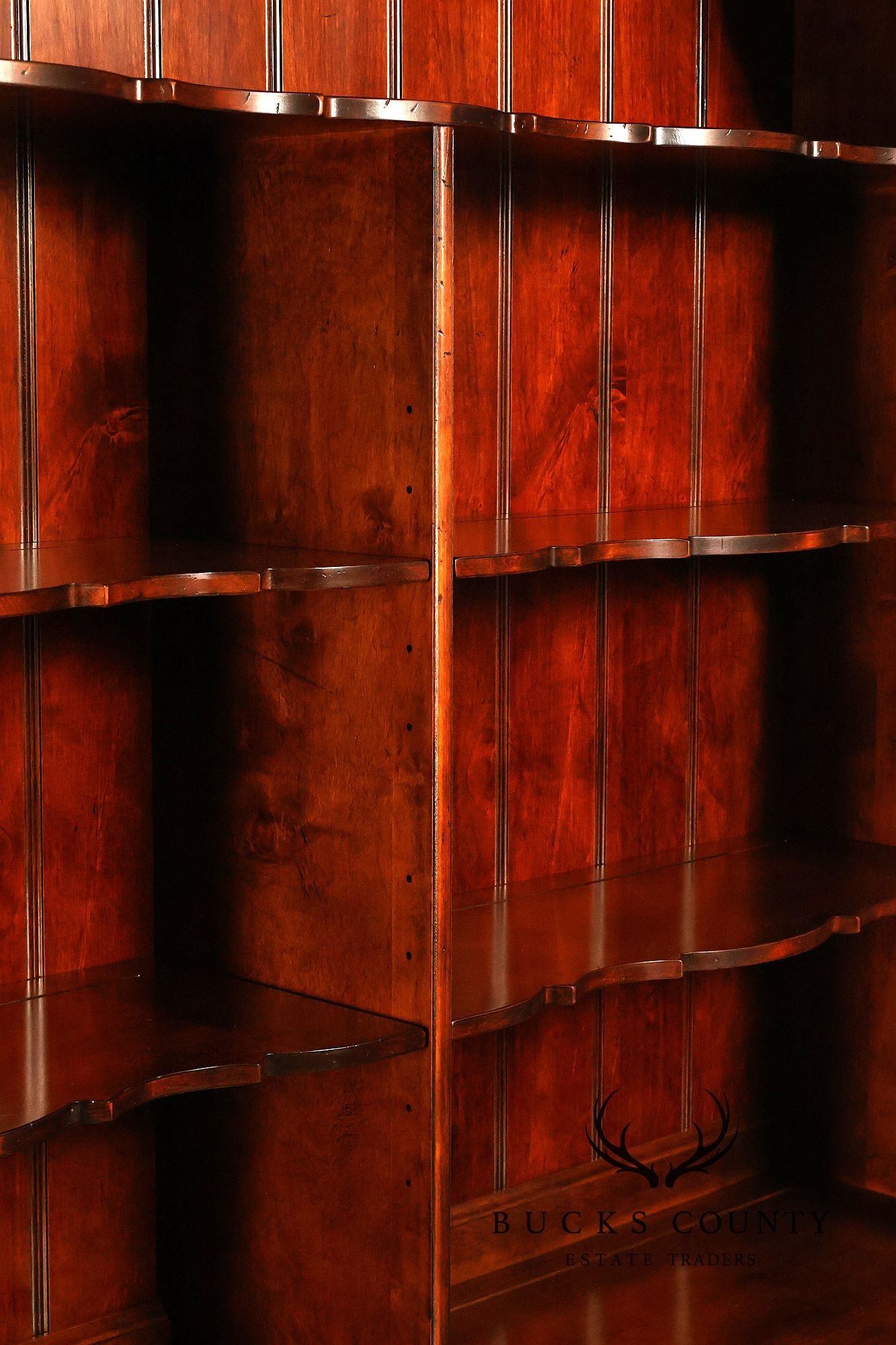 Henredon Monumental Rococo Style Carved Open Bookcase