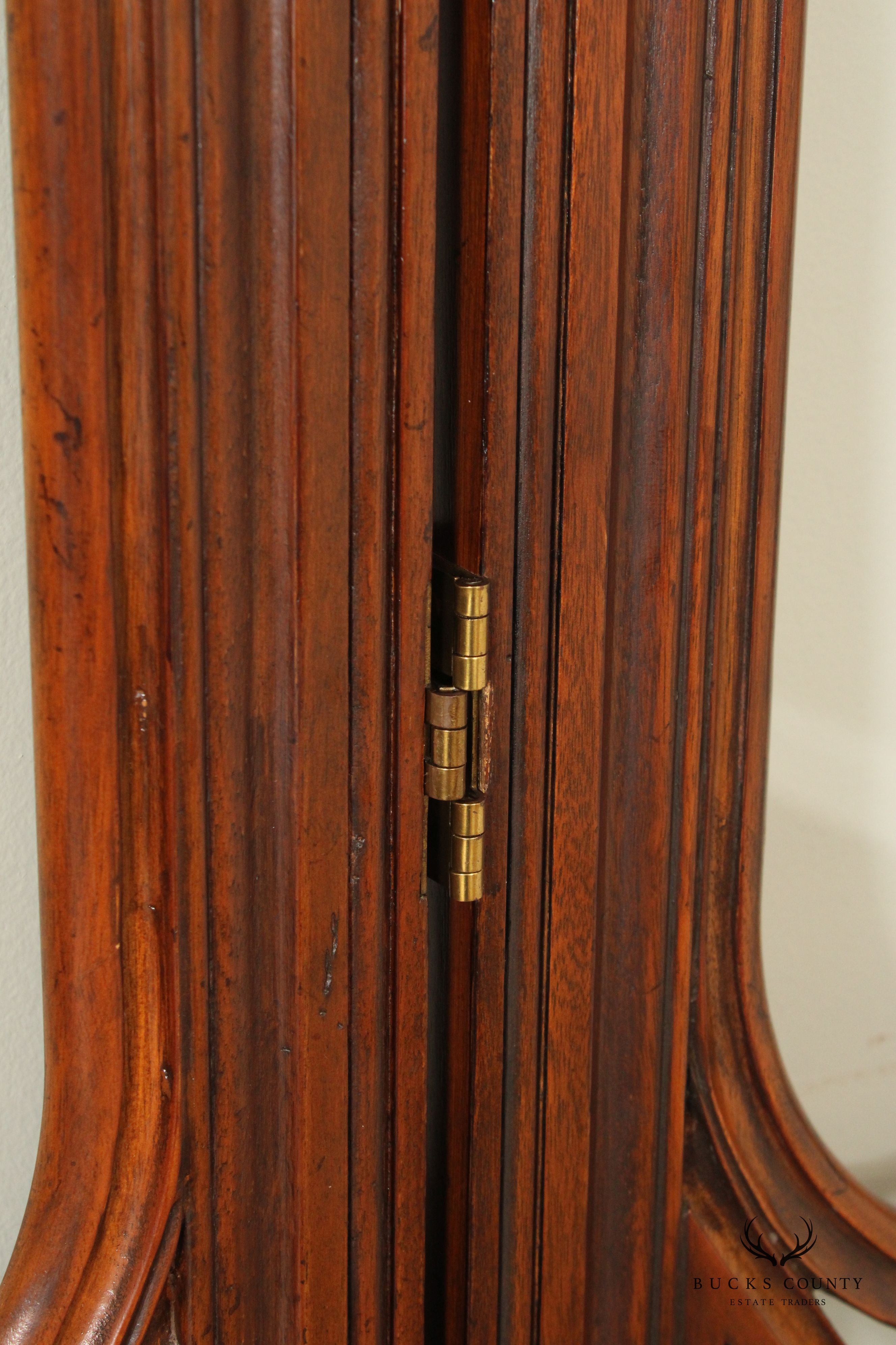 Gothic Revival Style Mahogany And Glass Eight-Panel Room Divider Screen