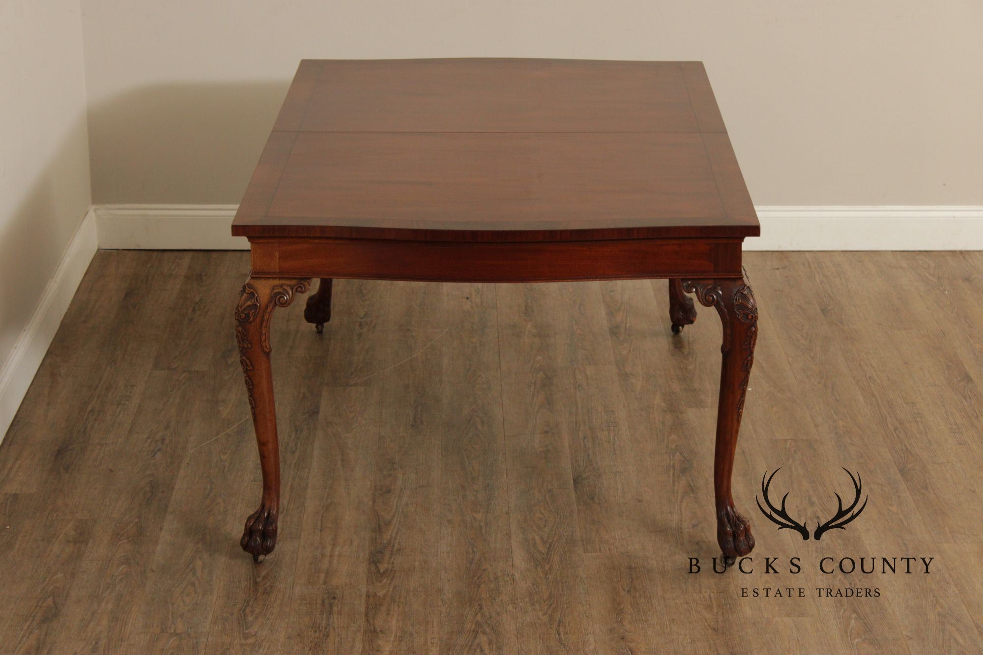 Irish Georgian Style Expandable Mahogany Dining Table