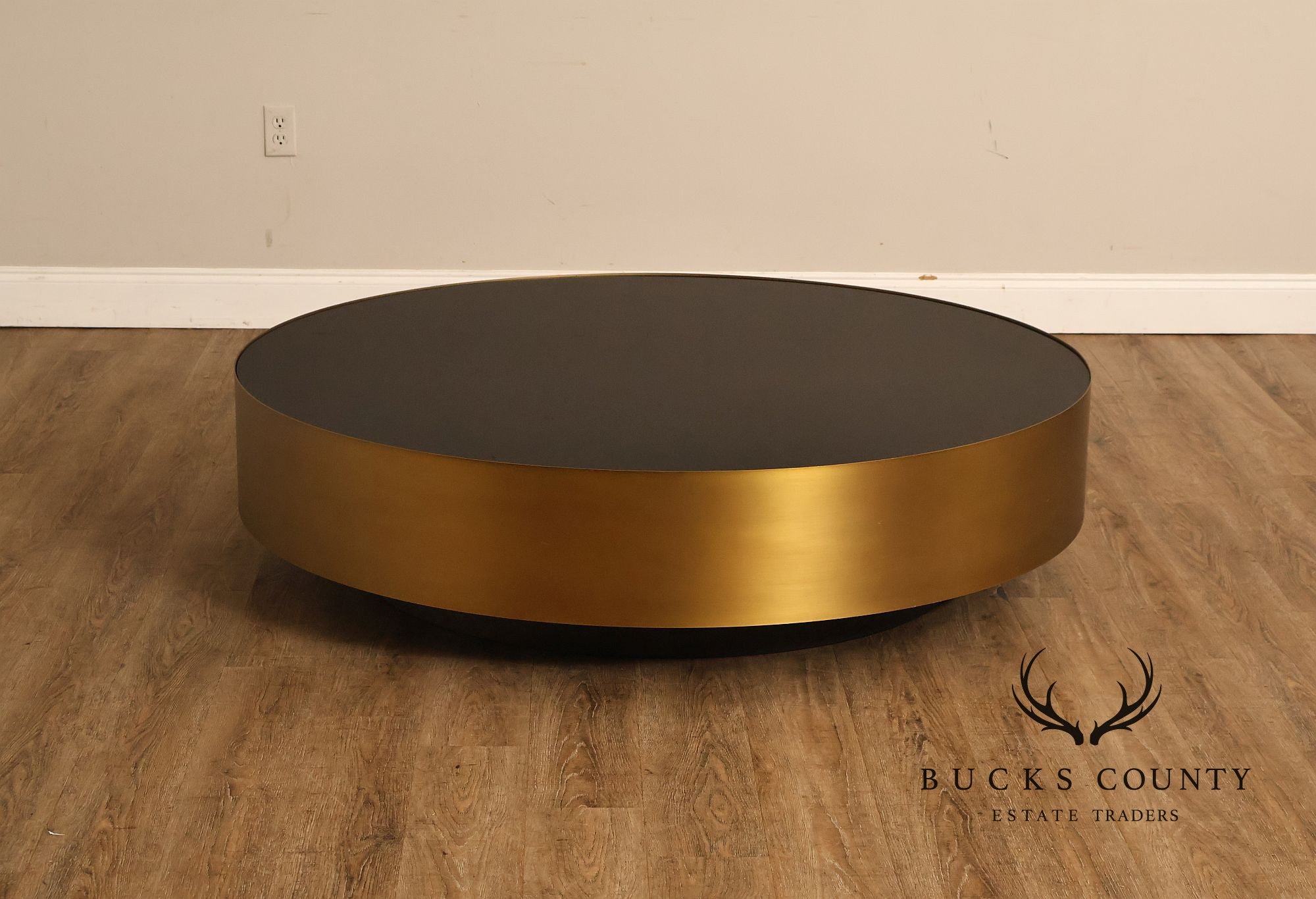 Restoration Hardware 'Moore' Glass Top Coffee Table