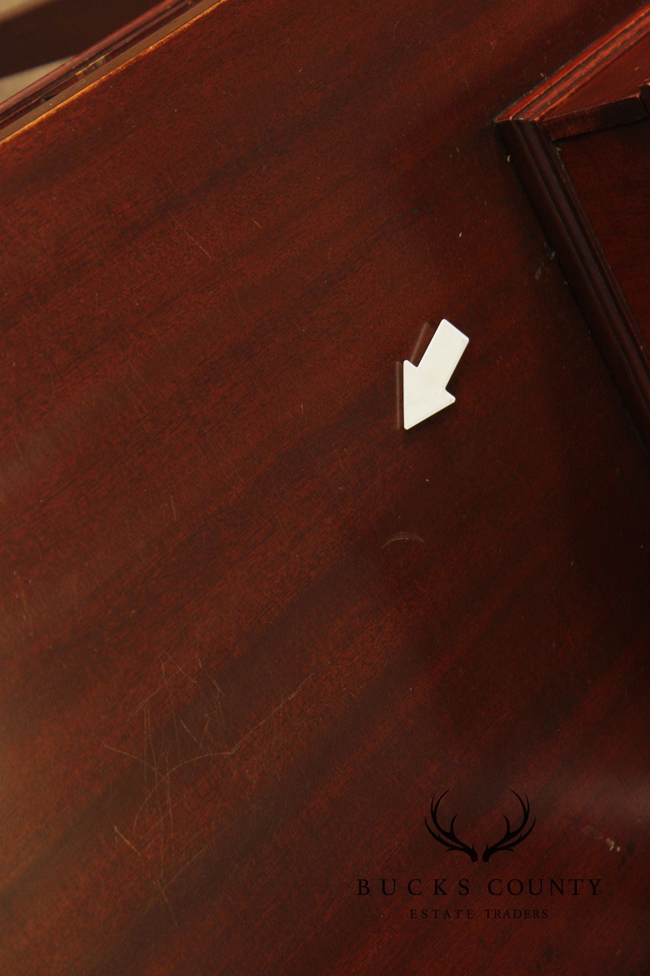 1940's Federal Style Mahogany Carlton House Desk With Tambour Doors