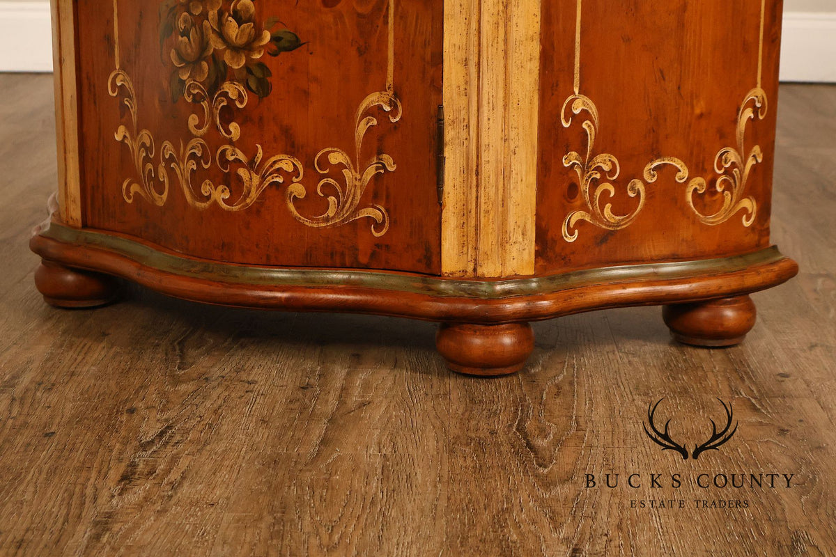 Venetian Style Hand Painted Console Cabinet
