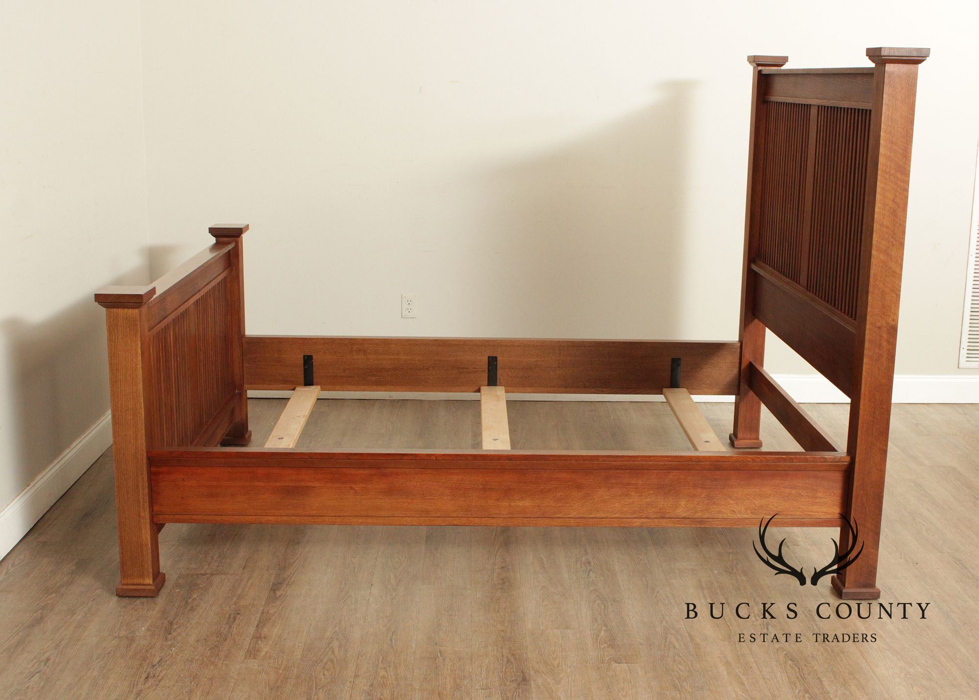 Stickley Mission Collection Oak Queen Size Prairie Bed