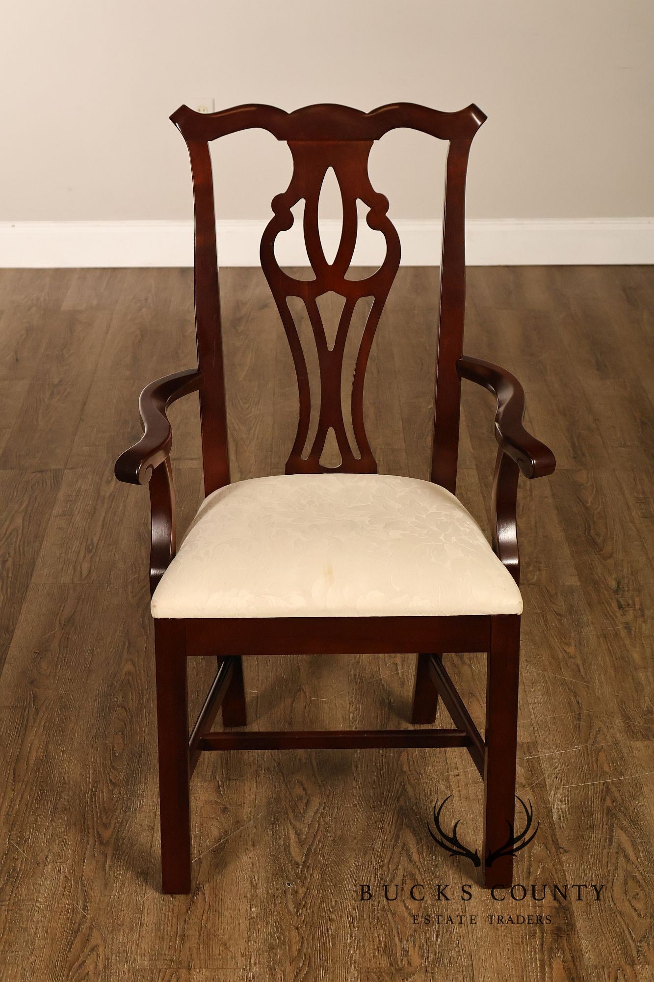 Thomasville Chippendale Style Mahogany Set Of Six Dining Chairs