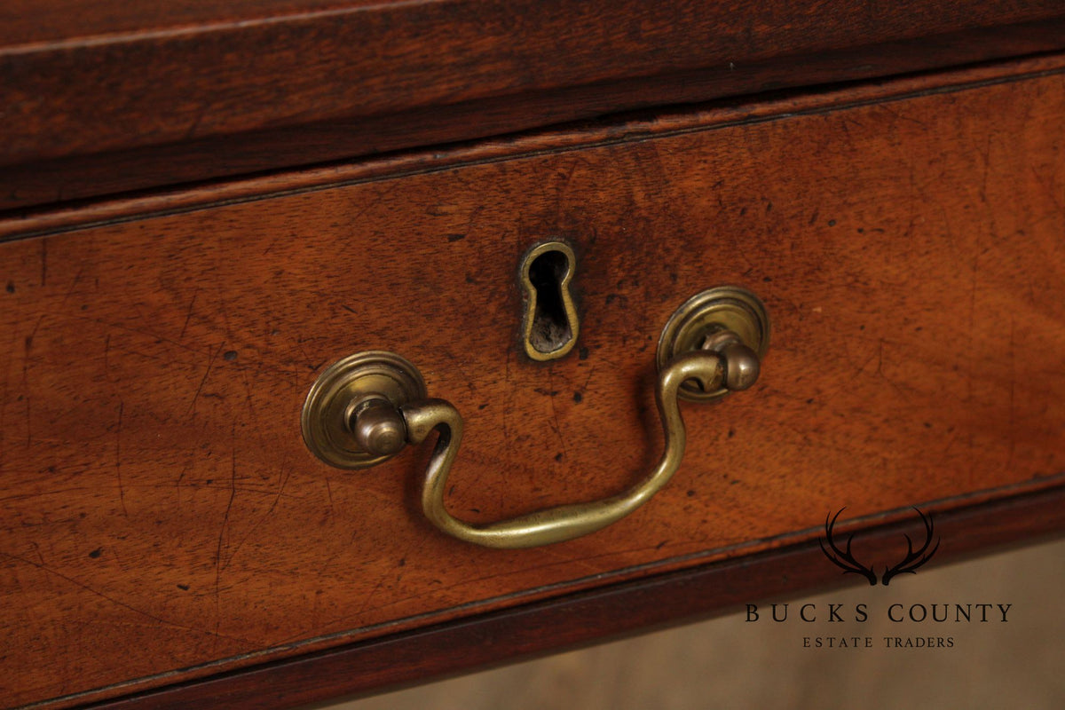 Antique Mahogany Two-Drawer Console Table