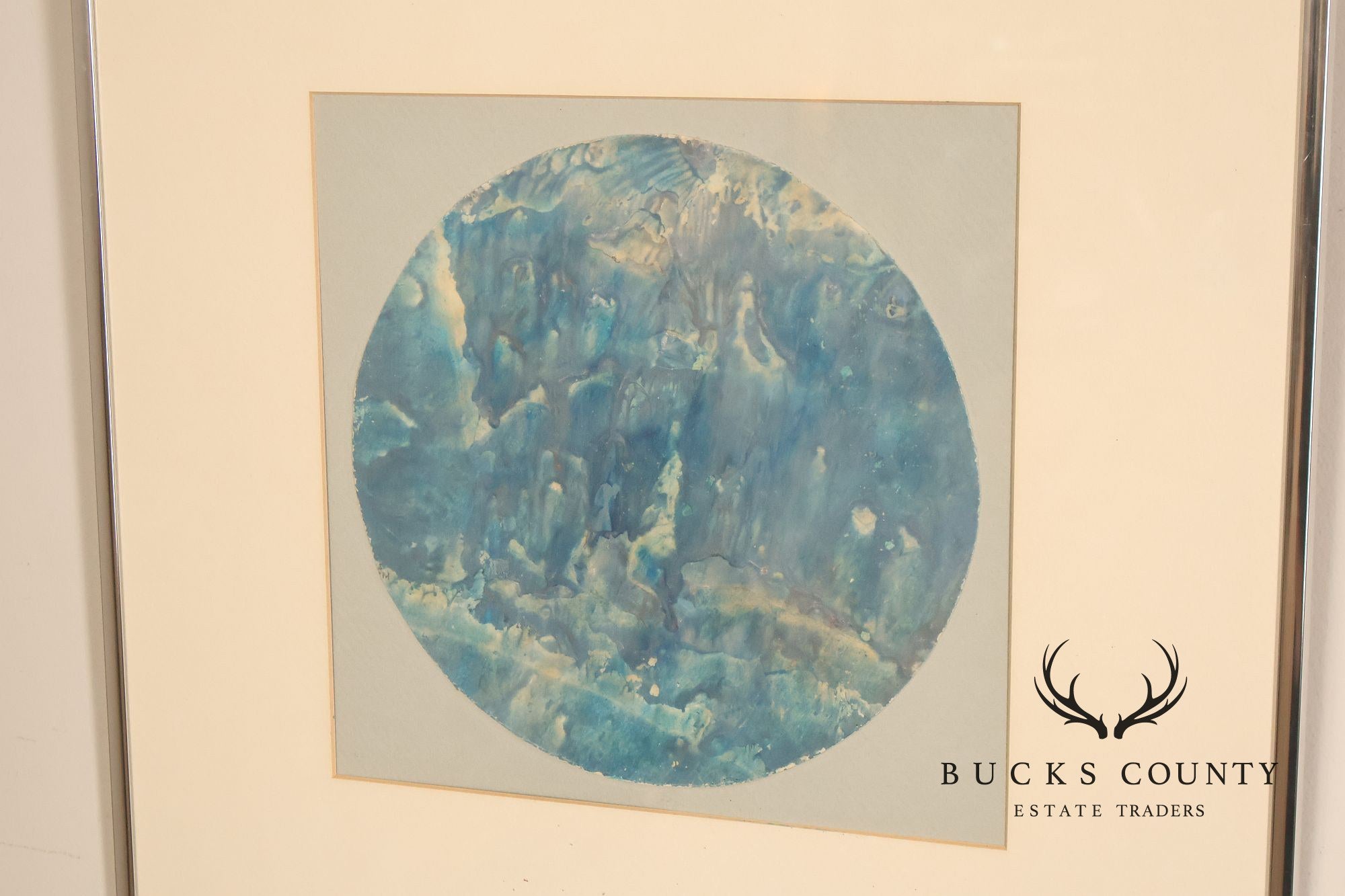 Suzanne Marinell Melted Wax Painting, 'The North Wind and The Ice Maiden'
