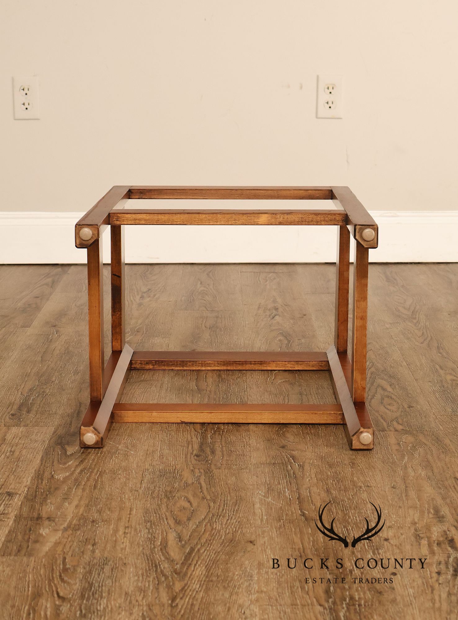 Chippendale Style Cherry Butler Tray Side Table
