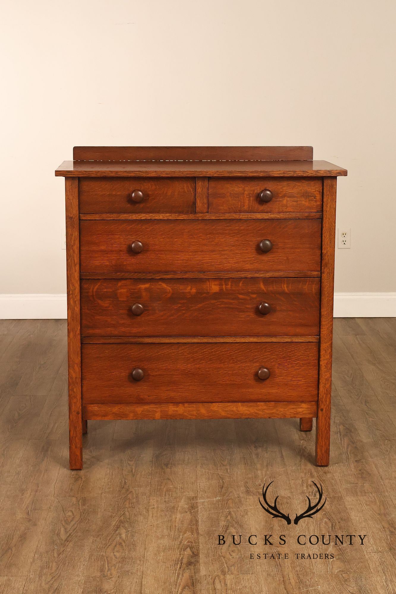 Antique Gustav Stickley Mission Oak Chest Of Drawers #909